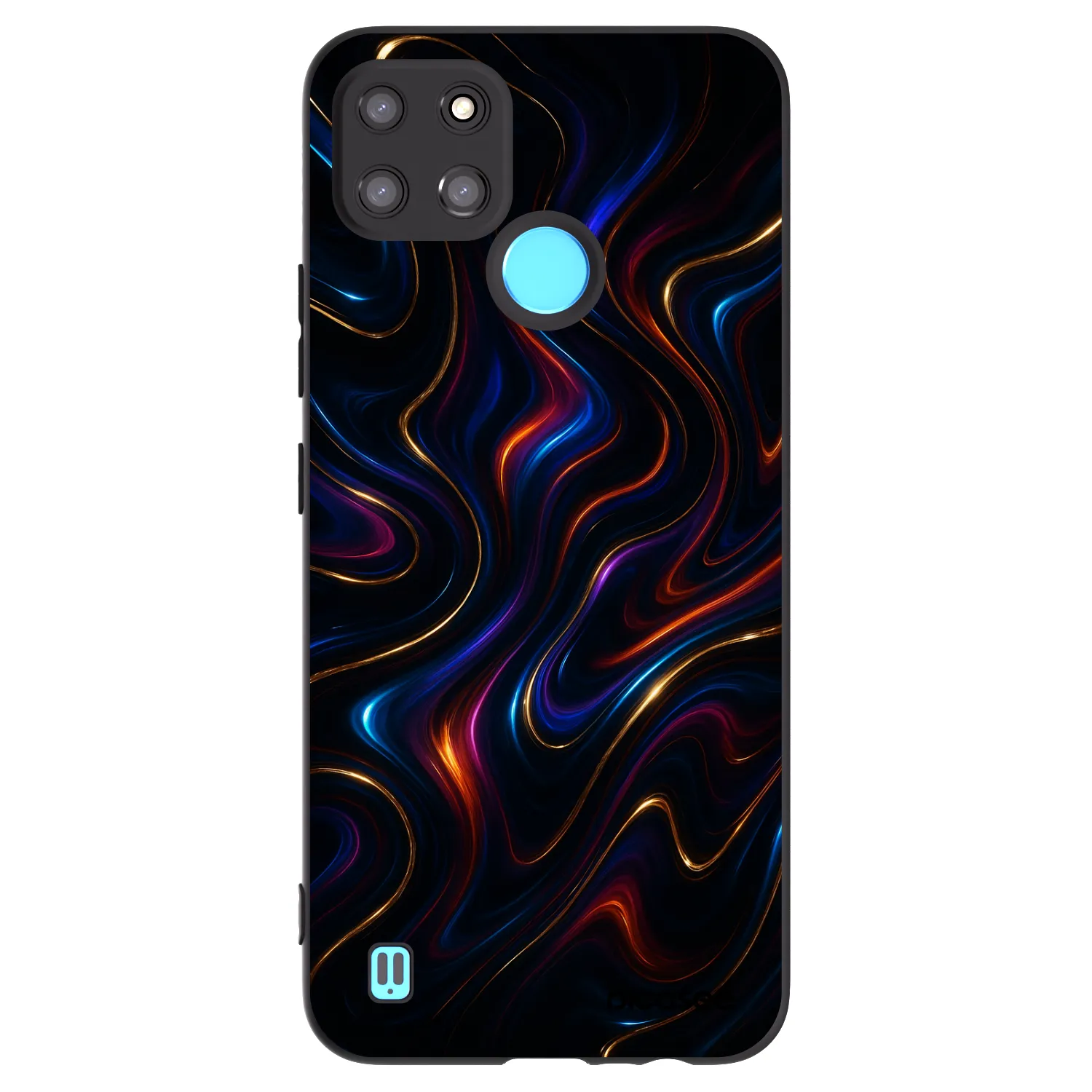 Picasee fekete szilikon tok az alábbi mobiltelefonokra Realme C21Y - Noir