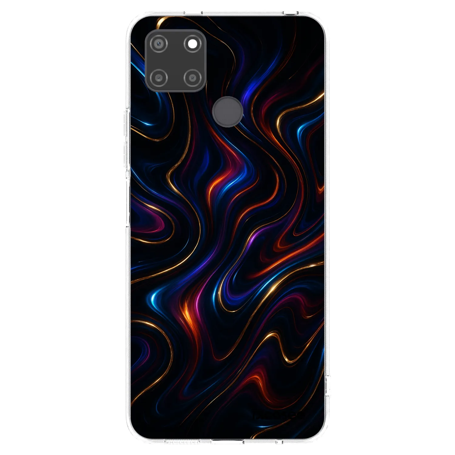 Picasee átlátszó szilikon tok az alábbi mobiltelefonokra Realme C21Y - Noir