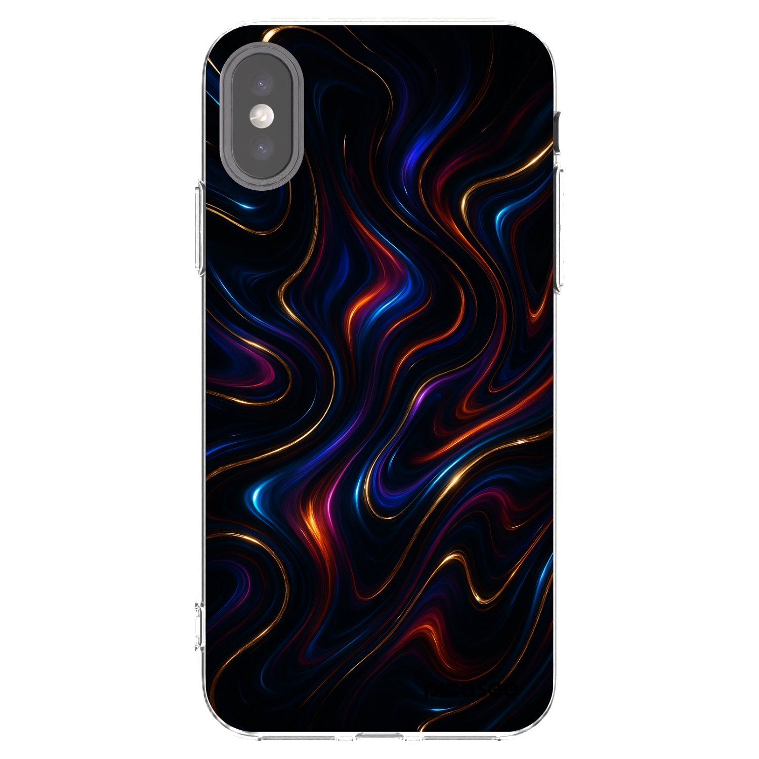Picasee átlátszó szilikon tok az alábbi mobiltelefonokra Apple iPhone X/XS - Noir