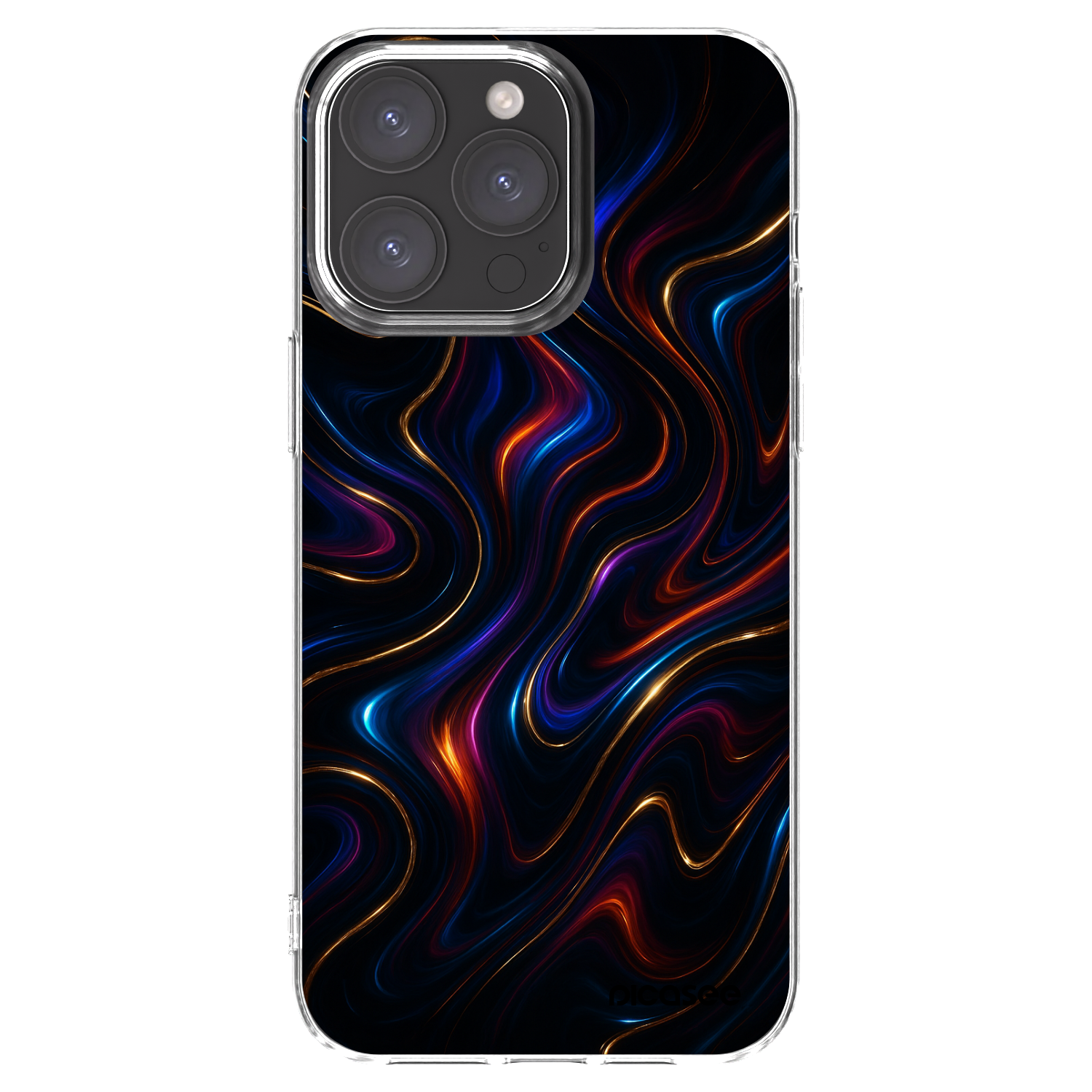 Picasee átlátszó szilikon tok az alábbi mobiltelefonokra Apple iPhone 15 Pro Max - Noir