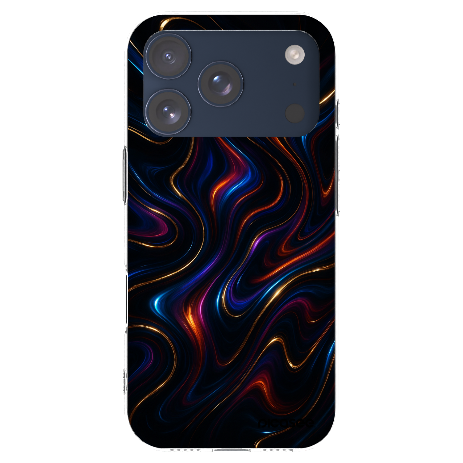 Picasee átlátszó szilikon tok az alábbi mobiltelefonokra Apple iPhone 17 Pro - Noir