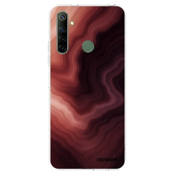 Picasee átlátszó szilikon tok az alábbi mobiltelefonokra Realme 6i - Rouge
