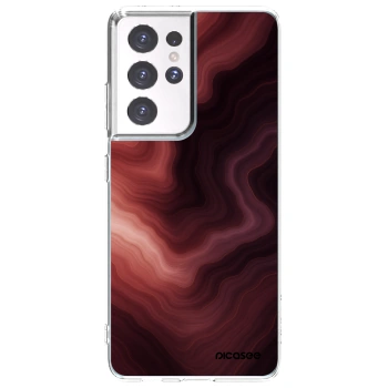 Picasee átlátszó szilikon tok az alábbi mobiltelefonokra Samsung Galaxy S21 Ultra 5G G998B - Rouge
