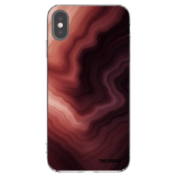 Picasee átlátszó szilikon tok az alábbi mobiltelefonokra Apple iPhone XS Max - Rouge
