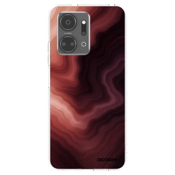 Picasee átlátszó szilikon tok az alábbi mobiltelefonokra Honor X7a - Rouge
