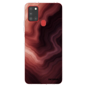 Picasee átlátszó szilikon tok az alábbi mobiltelefonokra Samsung Galaxy A21s - Rouge