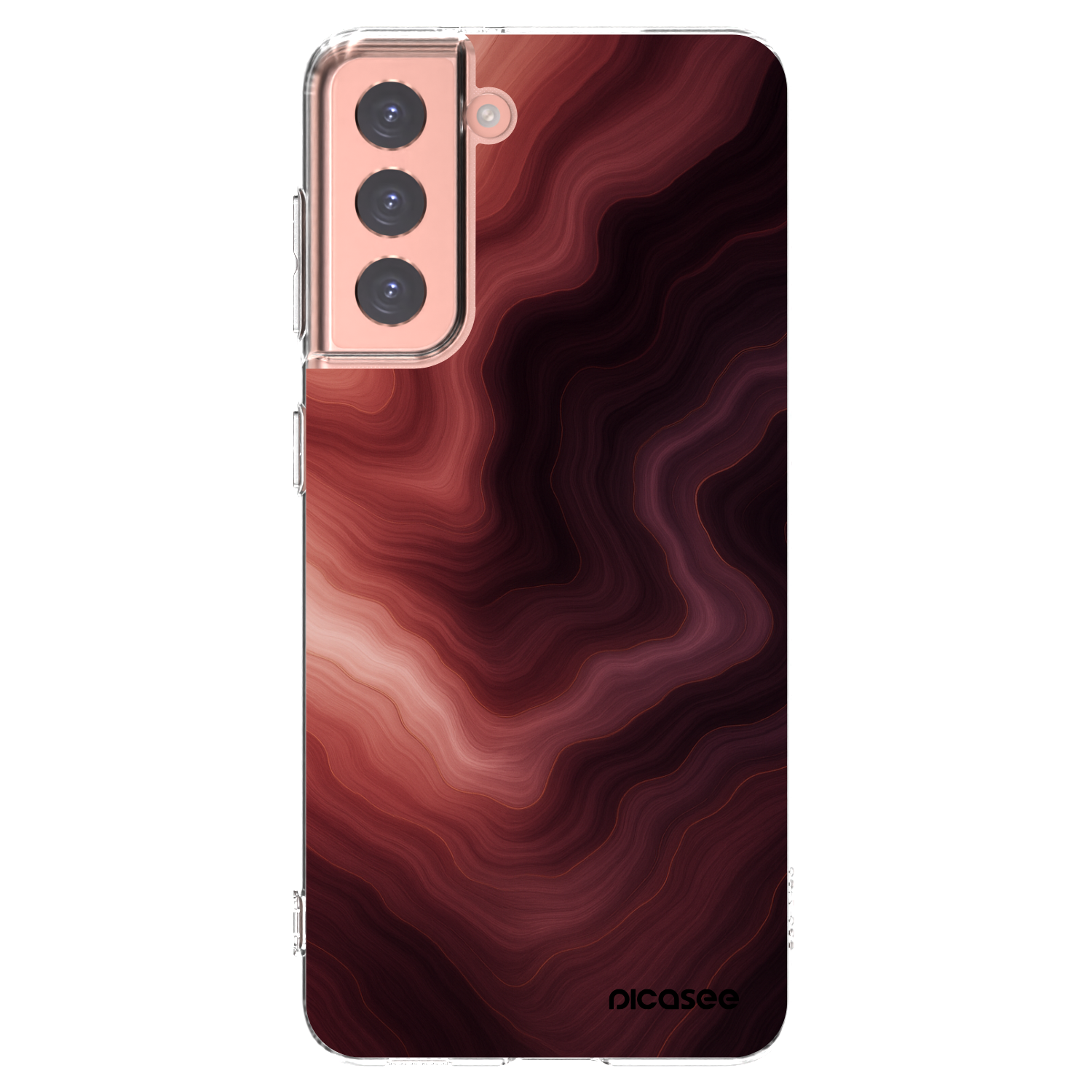 Picasee átlátszó szilikon tok az alábbi mobiltelefonokra Samsung Galaxy S21 5G G991B - Rouge