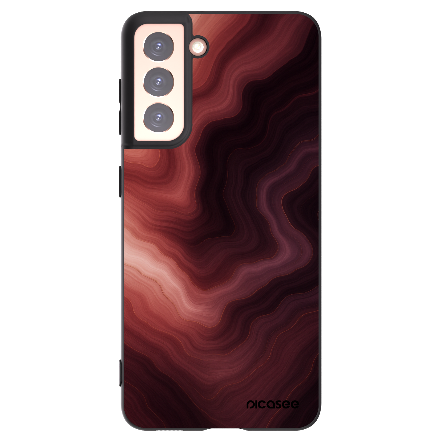 Picasee fekete szilikon tok az alábbi mobiltelefonokra Samsung Galaxy S21 5G G991B - Rouge