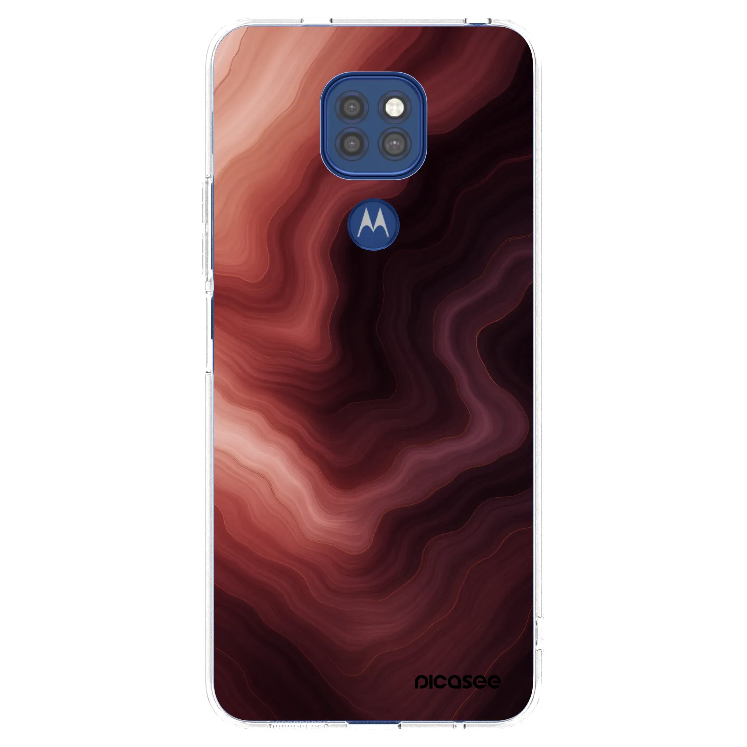 Picasee átlátszó szilikon tok az alábbi mobiltelefonokra Motorola Moto G9 Play - Rouge