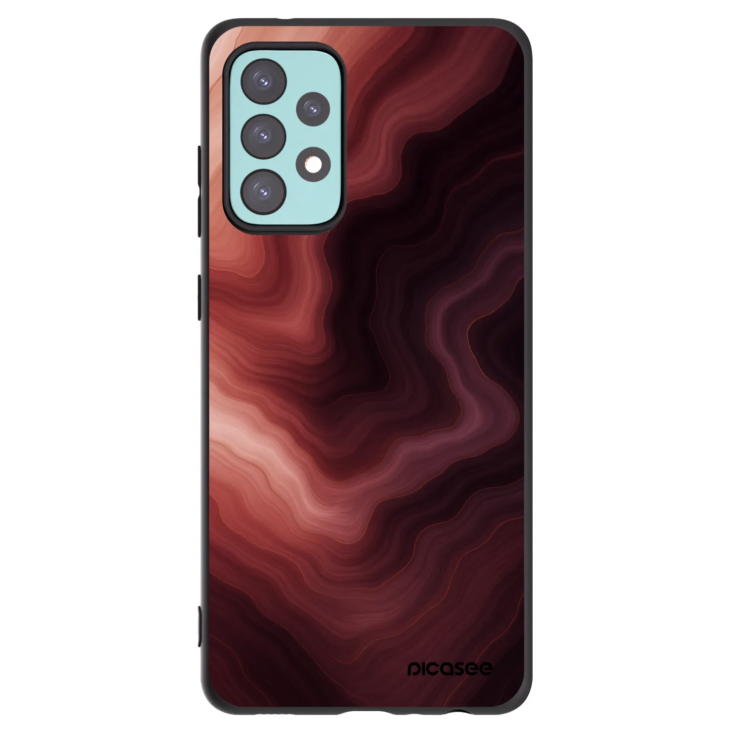 Picasee fekete szilikon tok az alábbi mobiltelefonokra Samsung Galaxy A72 A725F - Rouge