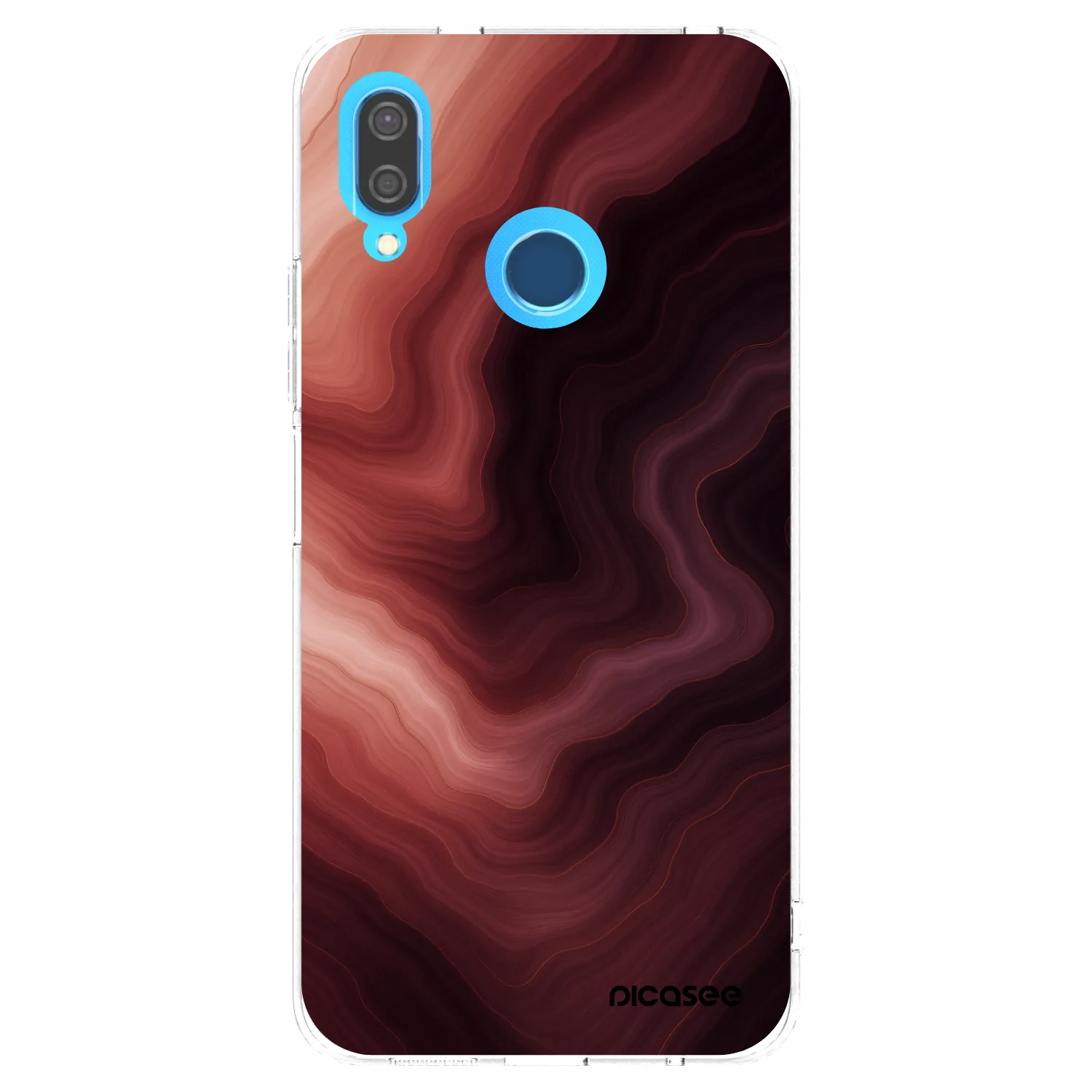 Picasee átlátszó szilikon tok az alábbi mobiltelefonokra Huawei P20 Lite - Rouge