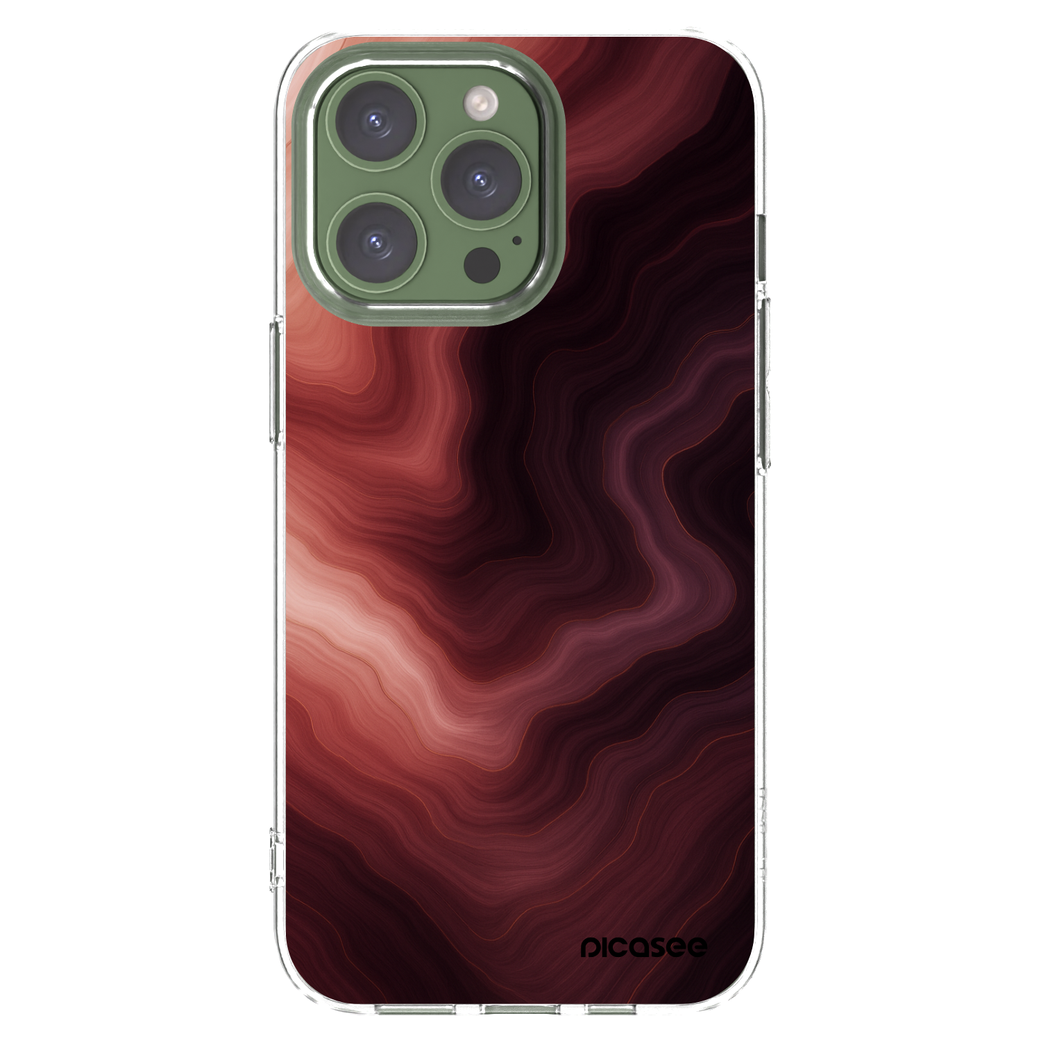 Picasee átlátszó szilikon tok az alábbi mobiltelefonokra Apple iPhone 13 Pro - Rouge