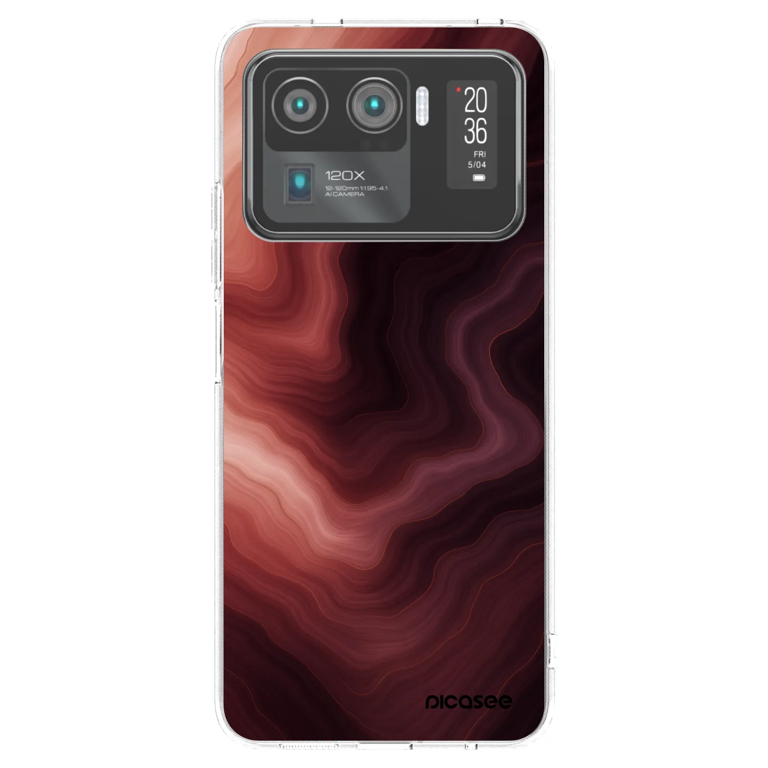 Picasee átlátszó szilikon tok az alábbi mobiltelefonokra Xiaomi Mi 11 Ultra - Rouge