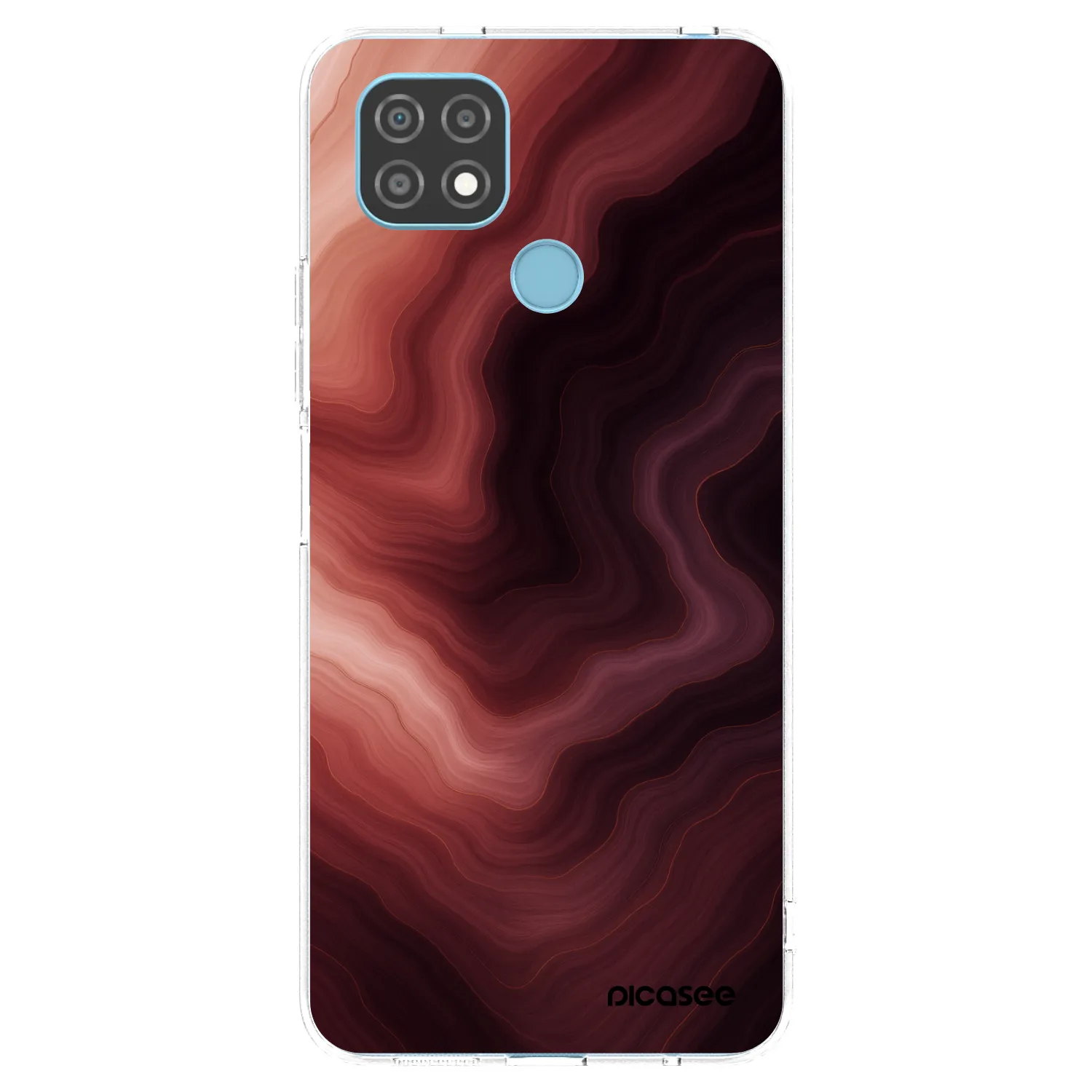 Picasee átlátszó szilikon tok az alábbi mobiltelefonokra Realme C21 - Rouge