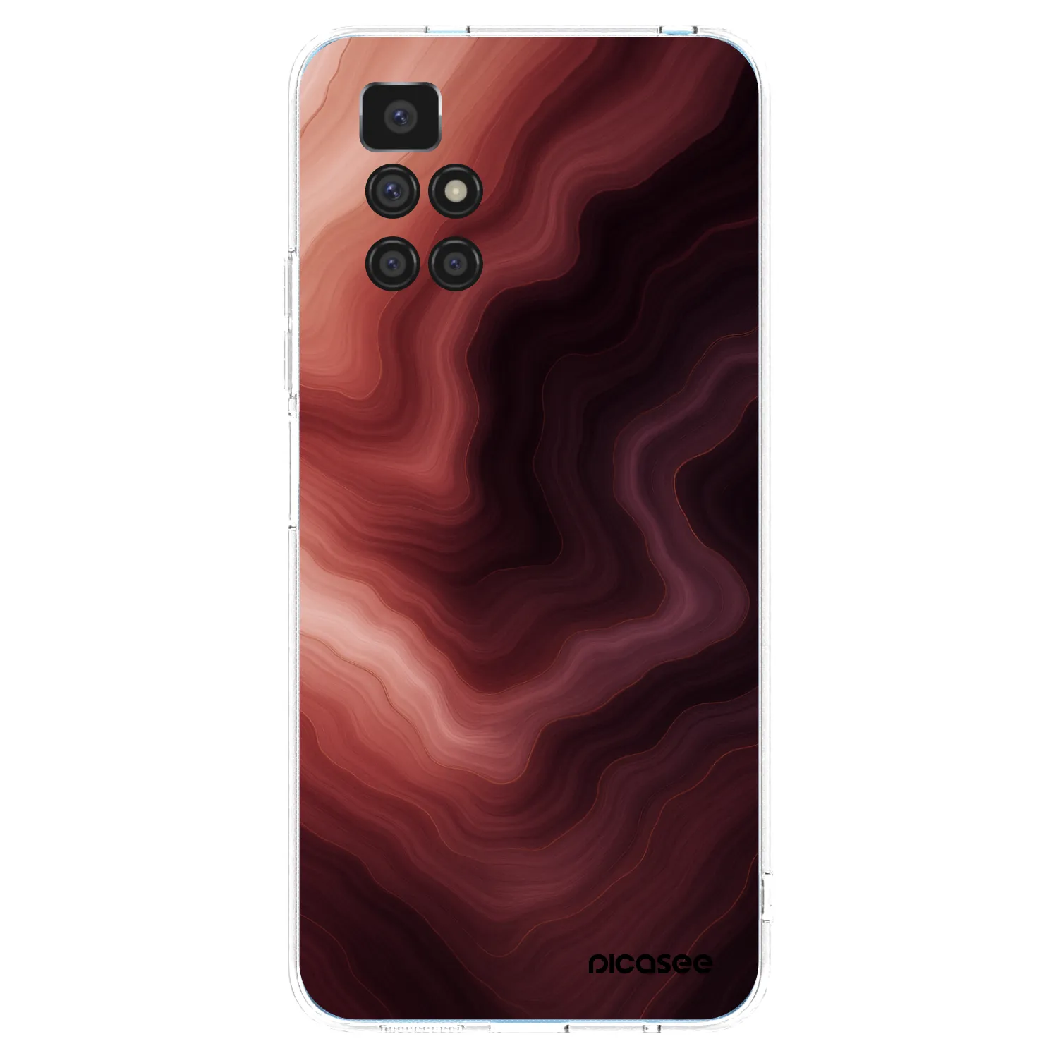 Picasee átlátszó szilikon tok az alábbi mobiltelefonokra Xiaomi Redmi 10 - Rouge