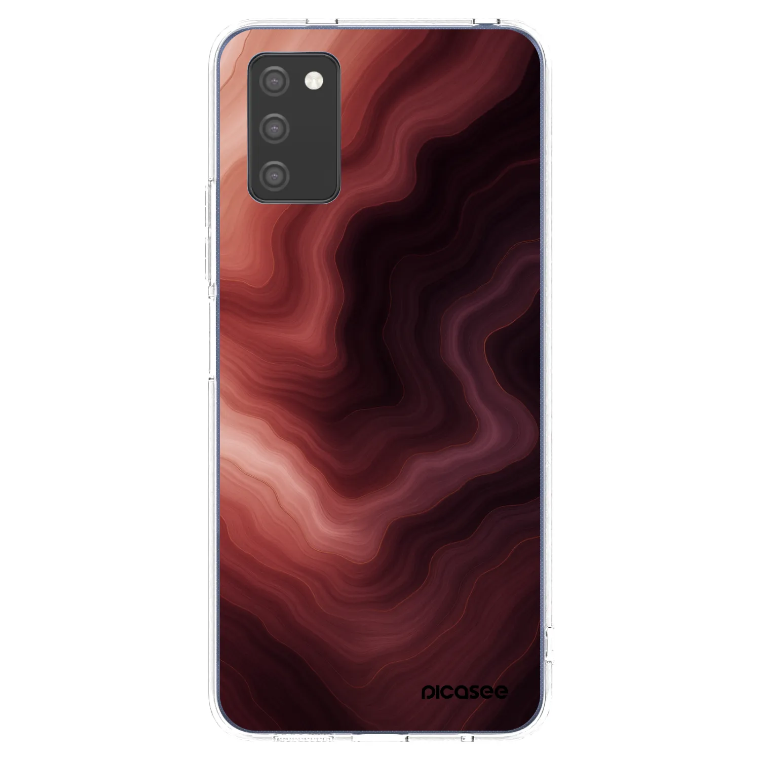 Picasee átlátszó szilikon tok az alábbi mobiltelefonokra Samsung Galaxy A03s A037G - Rouge