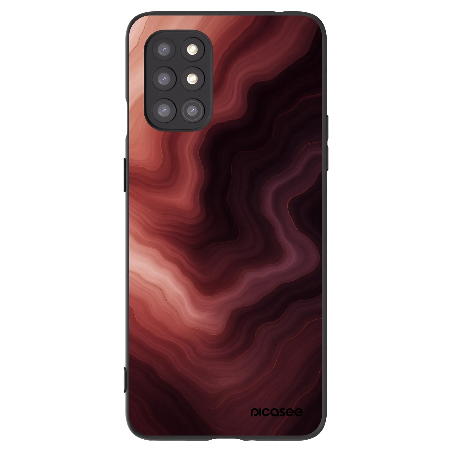Picasee fekete szilikon tok az alábbi mobiltelefonokra OnePlus 8T - Rouge