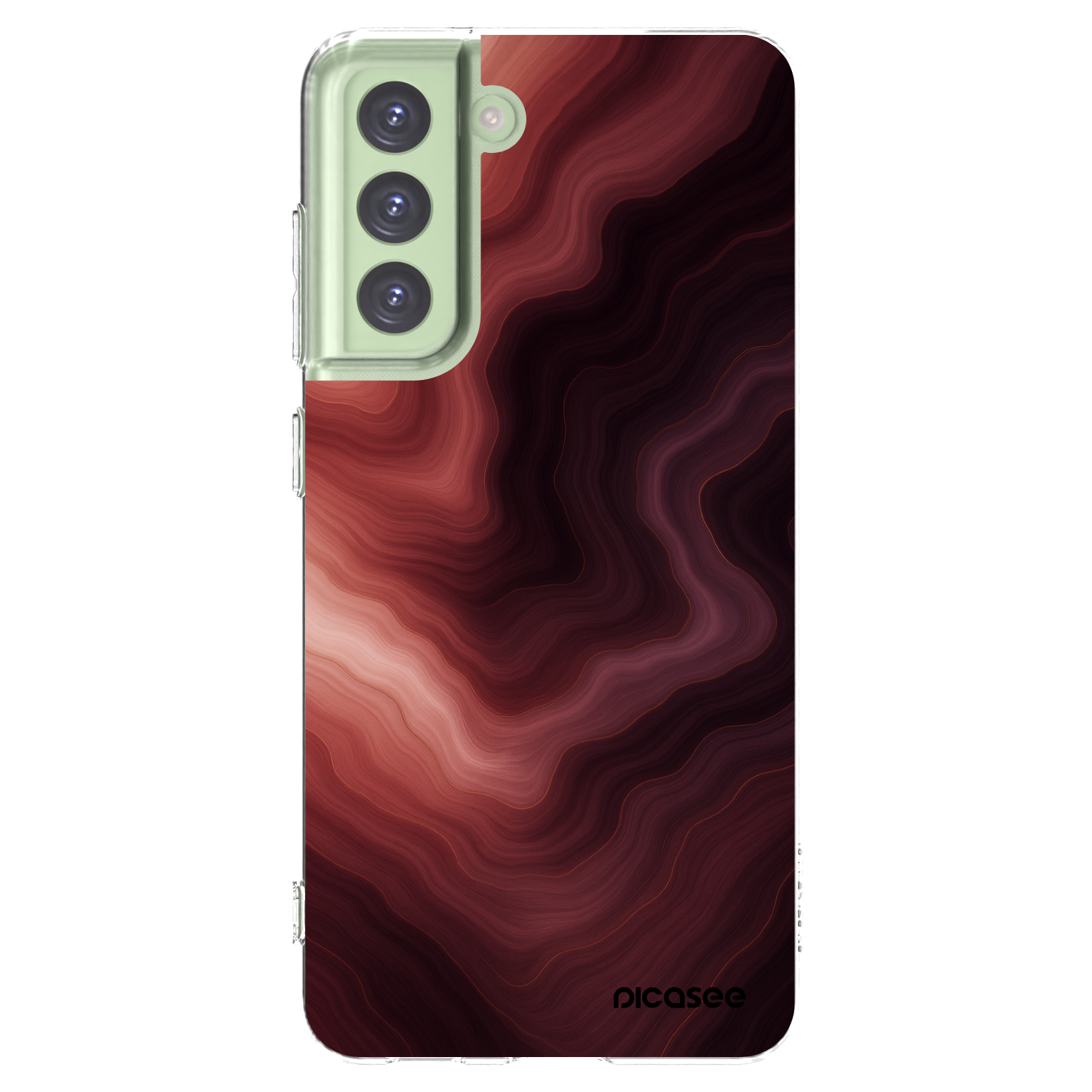 Picasee átlátszó szilikon tok az alábbi mobiltelefonokra Samsung Galaxy S21 FE 5G - Rouge