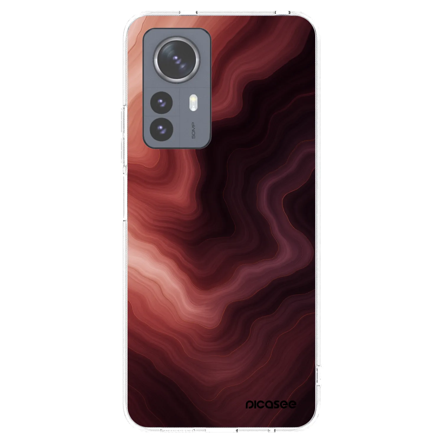 Picasee átlátszó szilikon tok az alábbi mobiltelefonokra Xiaomi 12 Pro - Rouge