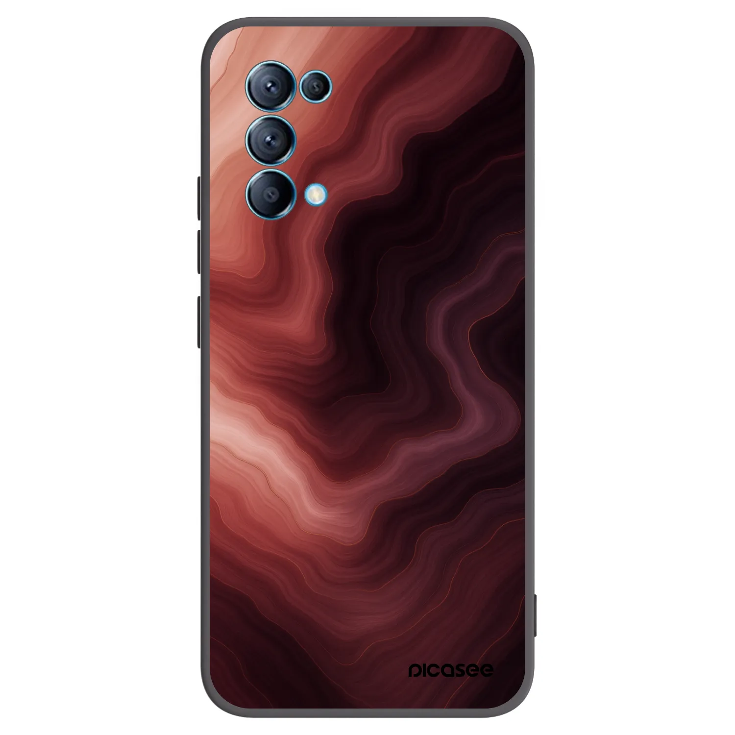 Picasee fekete szilikon tok az alábbi mobiltelefonokra OPPO Reno 5 5G - Rouge