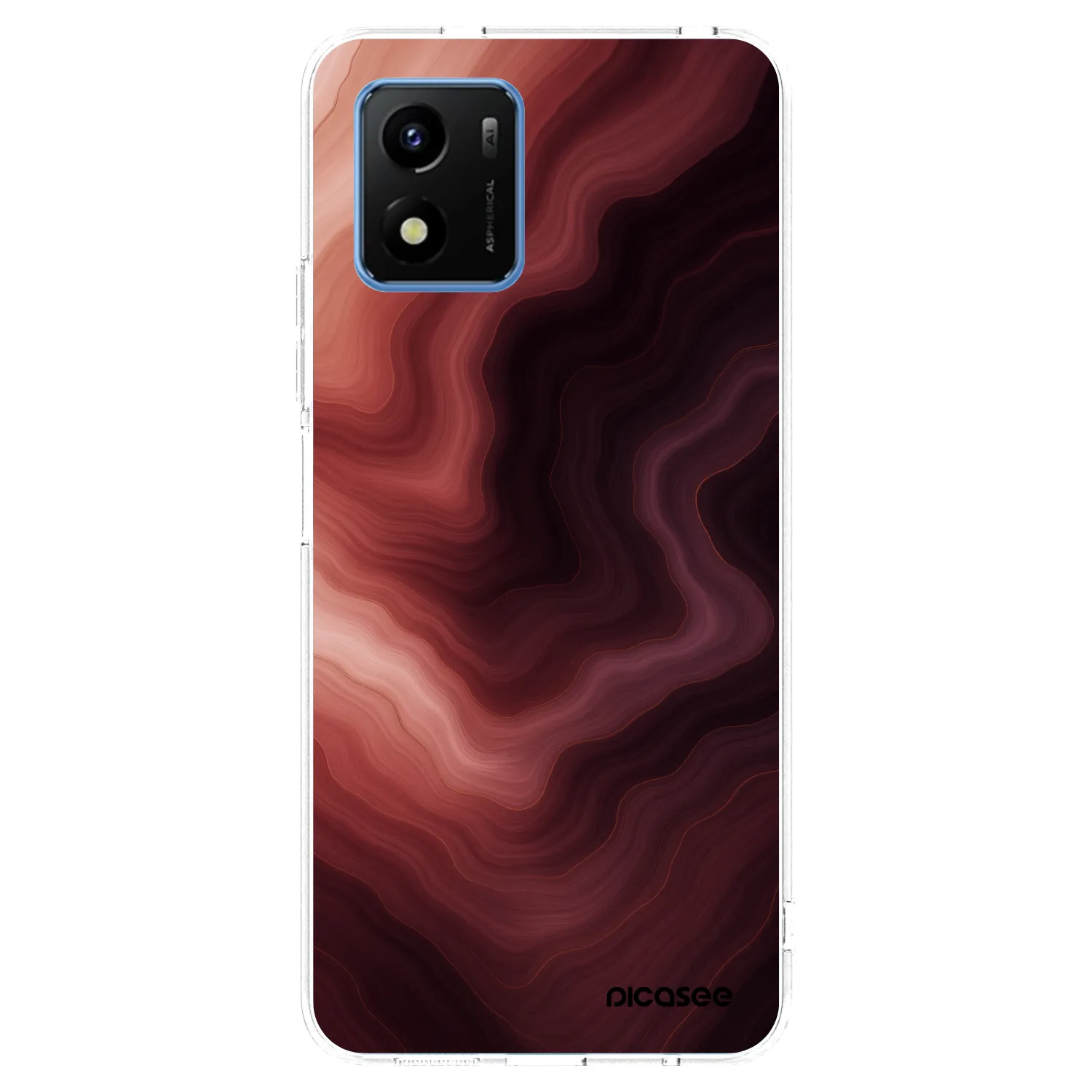 Picasee átlátszó szilikon tok az alábbi mobiltelefonokra Vivo Y01 - Rouge
