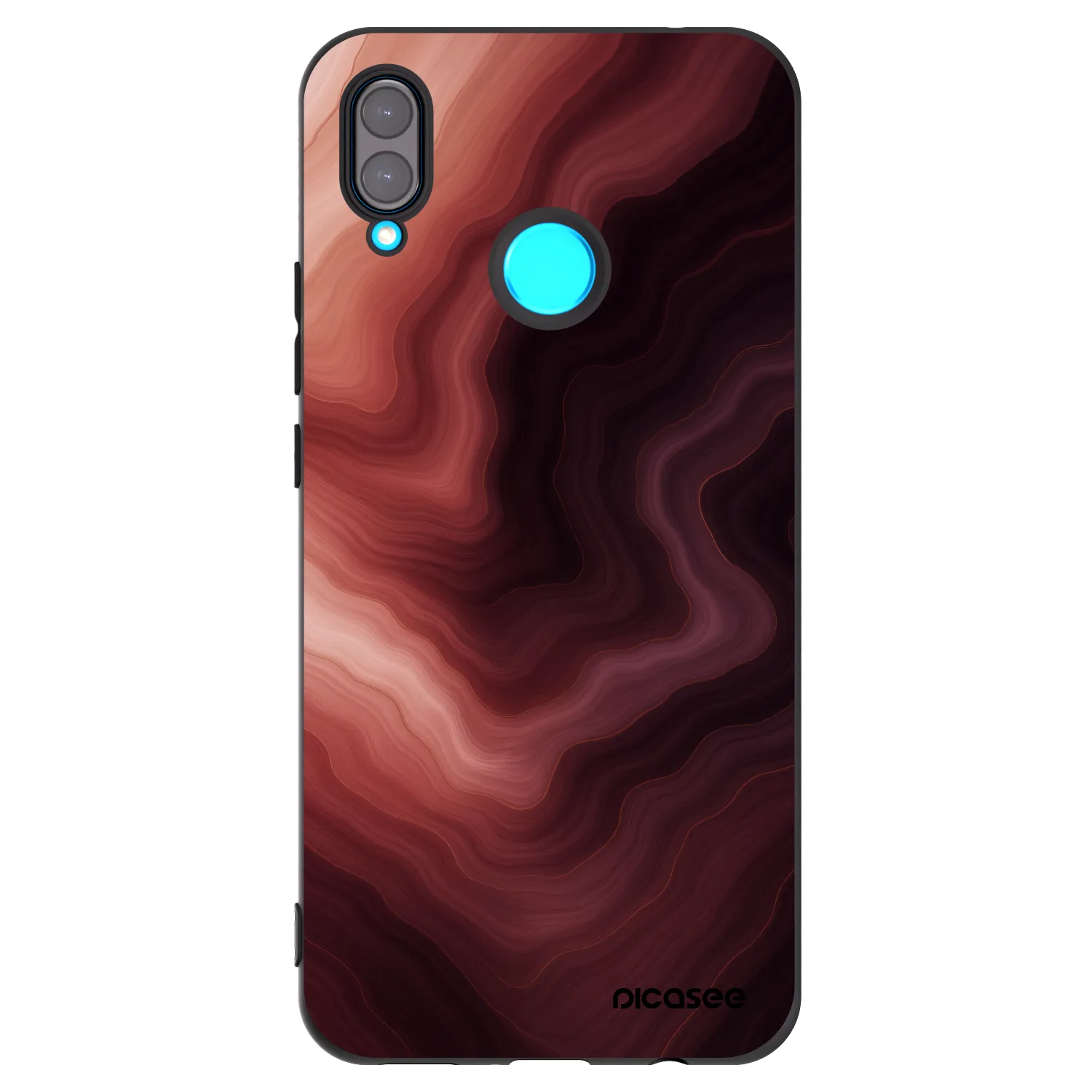 Picasee fekete szilikon tok az alábbi mobiltelefonokra Huawei Nova 3i - Rouge