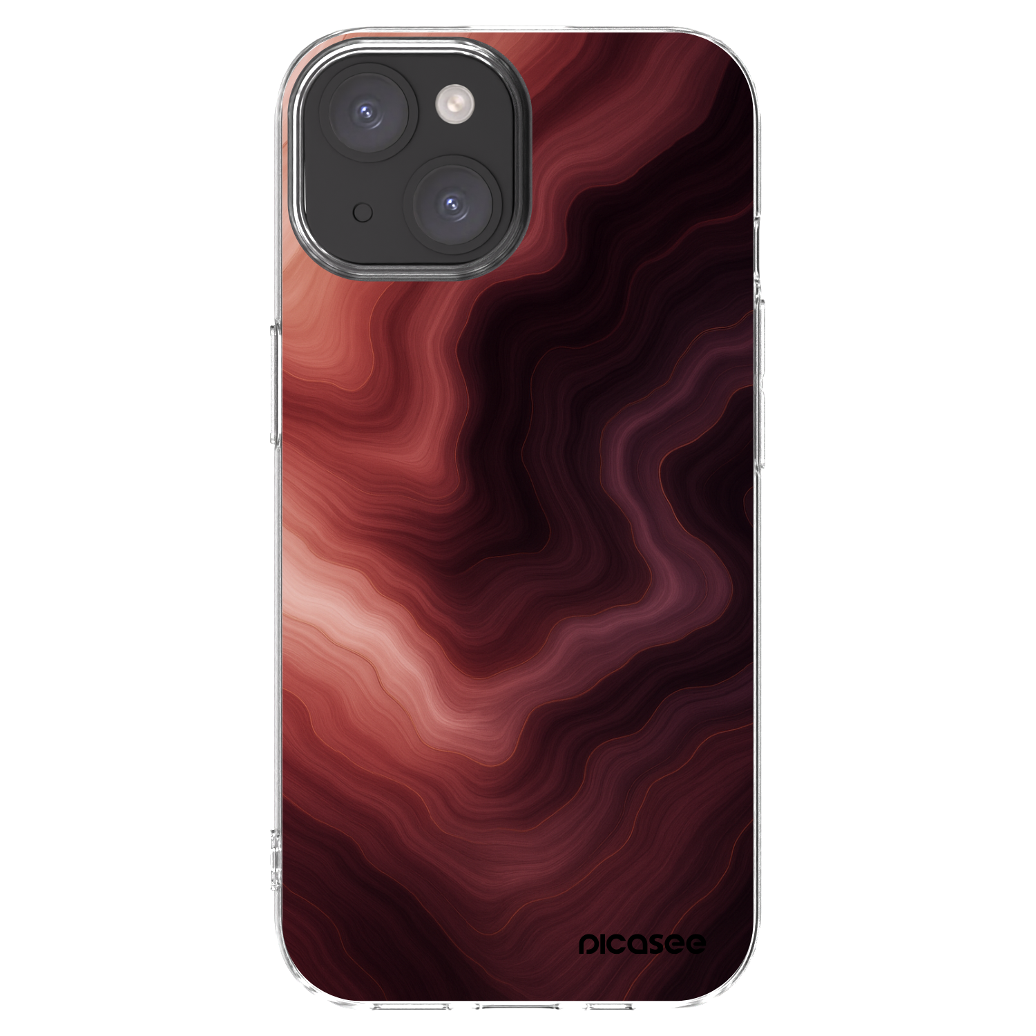 Picasee átlátszó szilikon tok az alábbi mobiltelefonokra Apple iPhone 15 - Rouge