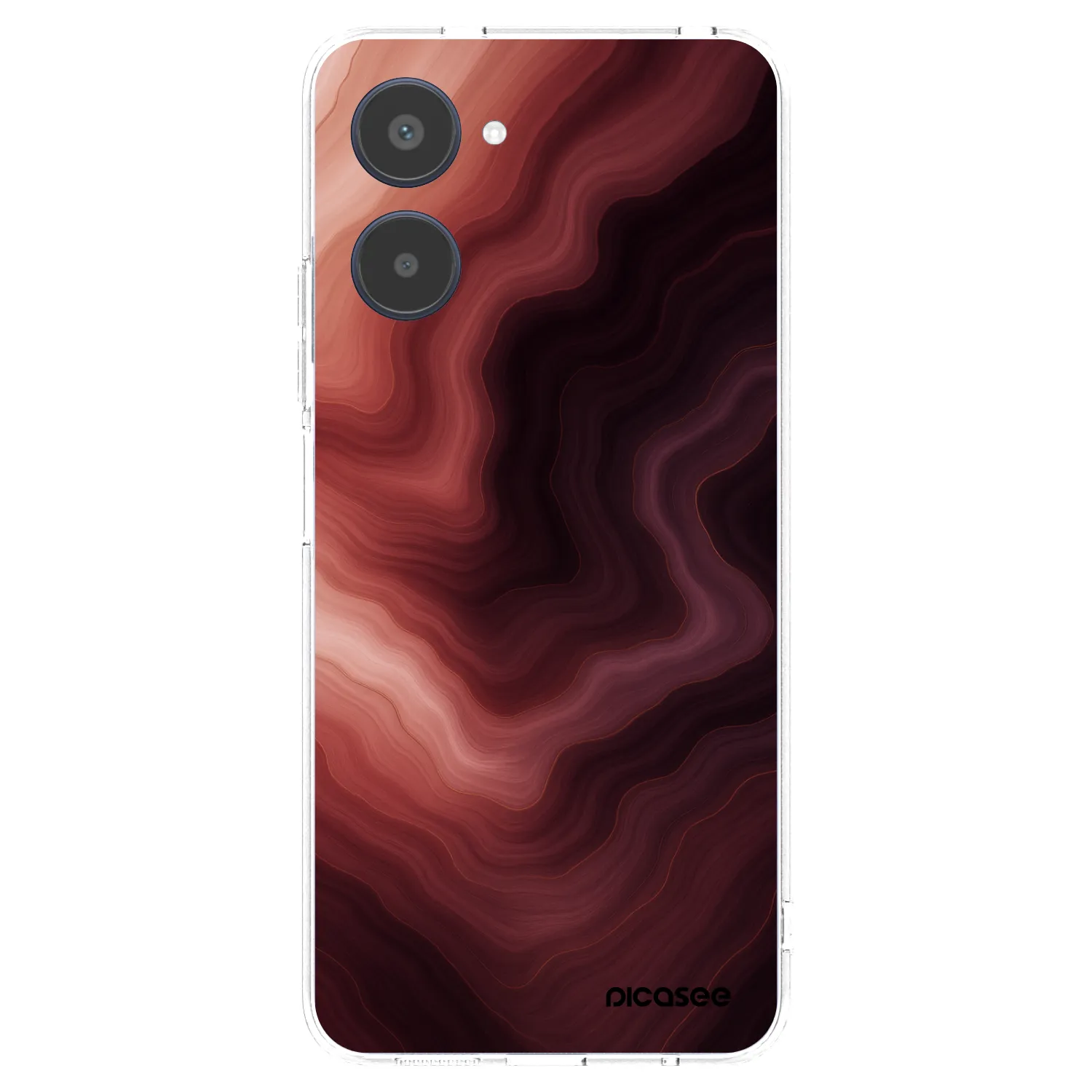 Picasee átlátszó szilikon tok az alábbi mobiltelefonokra Realme 10 4G - Rouge