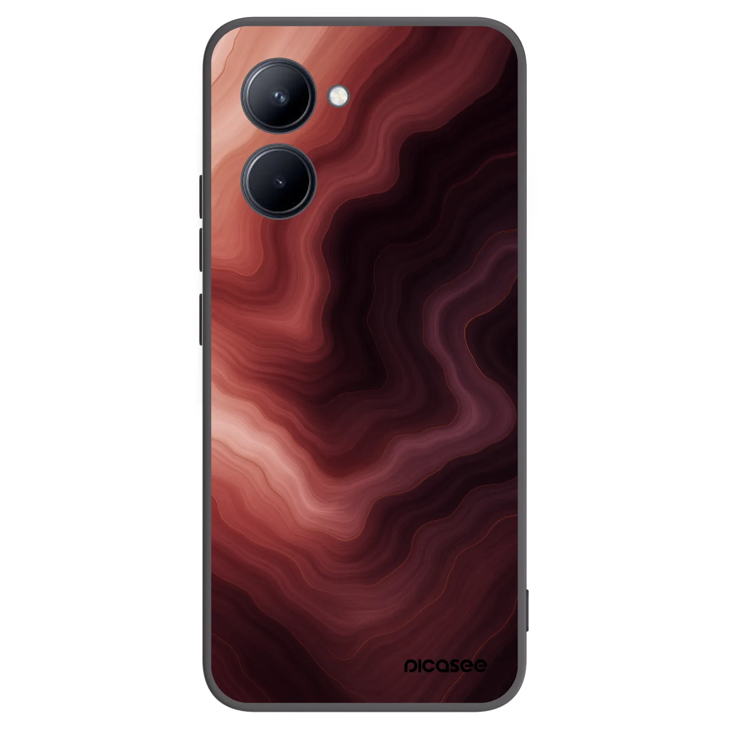 Picasee fekete szilikon tok az alábbi mobiltelefonokra Realme C33 (2023) - Rouge