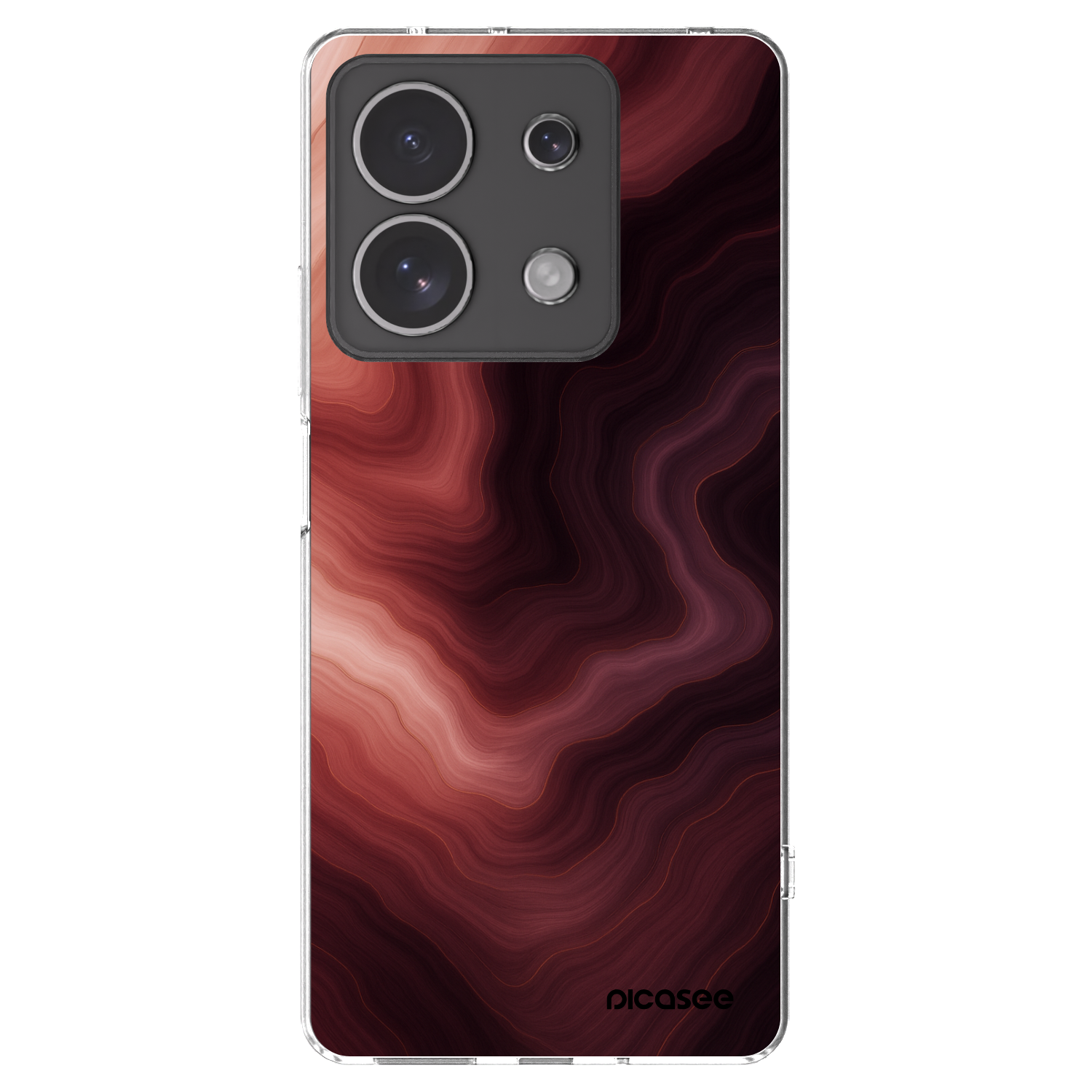 Picasee átlátszó szilikon tok az alábbi mobiltelefonokra Xiaomi Redmi Note 13 4G - Rouge
