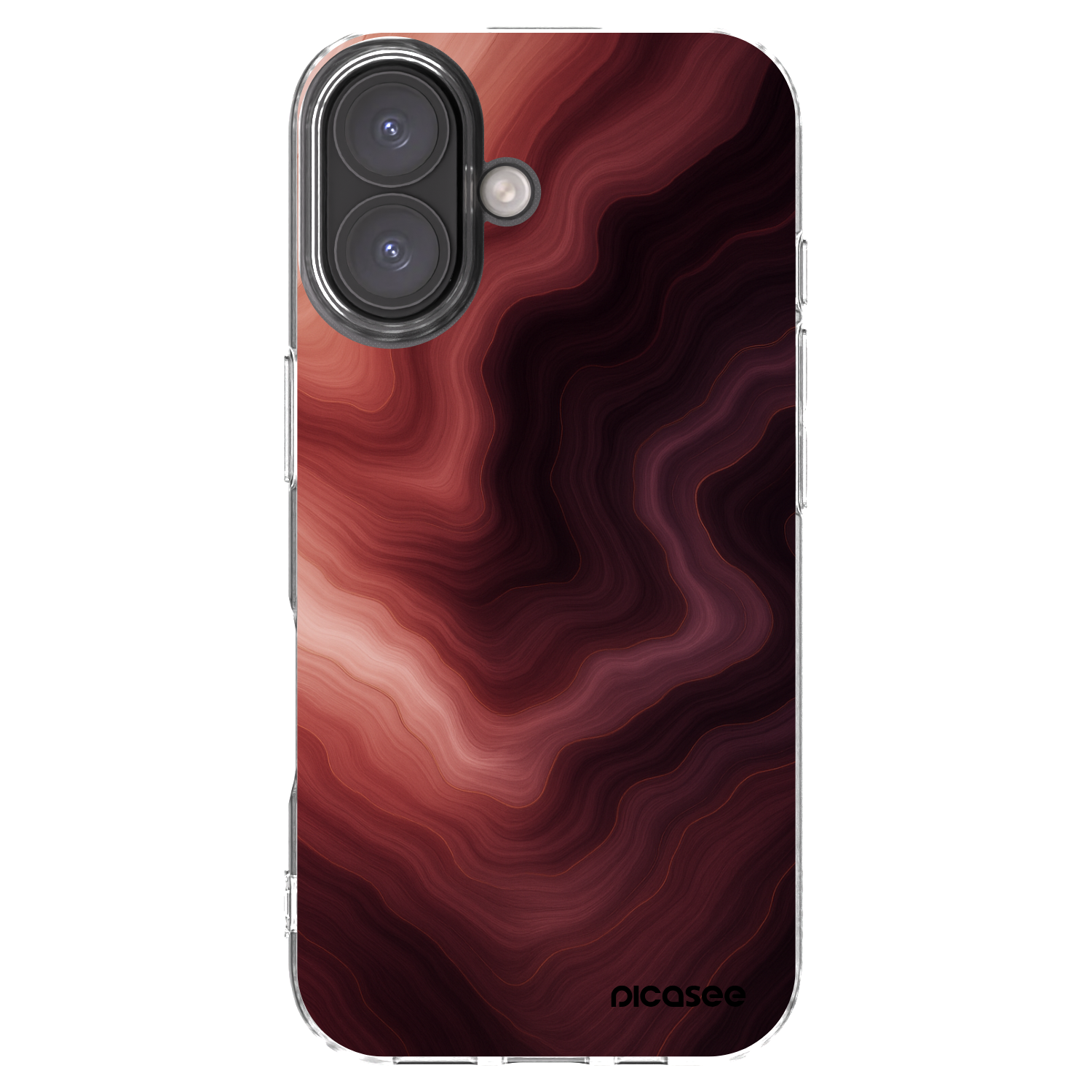 Picasee átlátszó szilikon tok az alábbi mobiltelefonokra Apple iPhone 16 - Rouge