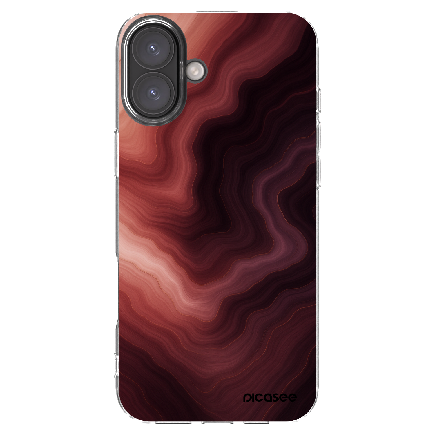 Picasee átlátszó szilikon tok az alábbi mobiltelefonokra Apple iPhone 16 Plus - Rouge
