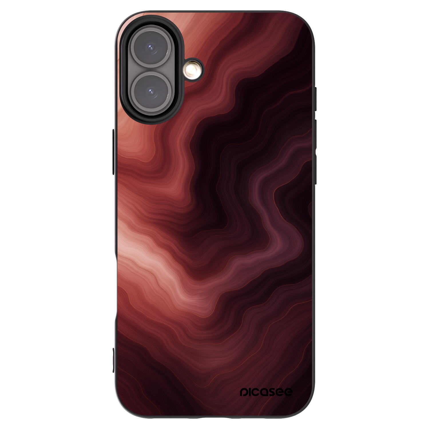 Picasee fekete szilikon tok az alábbi mobiltelefonokra Apple iPhone 16 Plus - Rouge