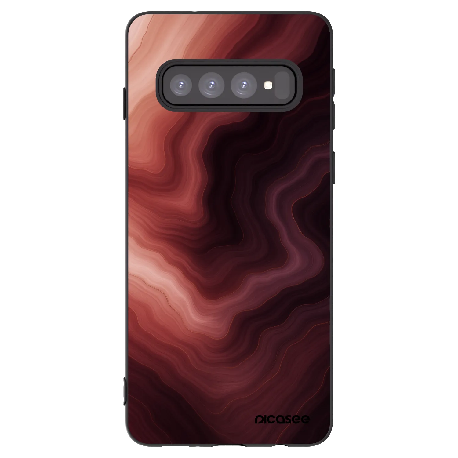 Picasee fekete szilikon tok az alábbi mobiltelefonokra Samsung Galaxy S10 G973 - Rouge