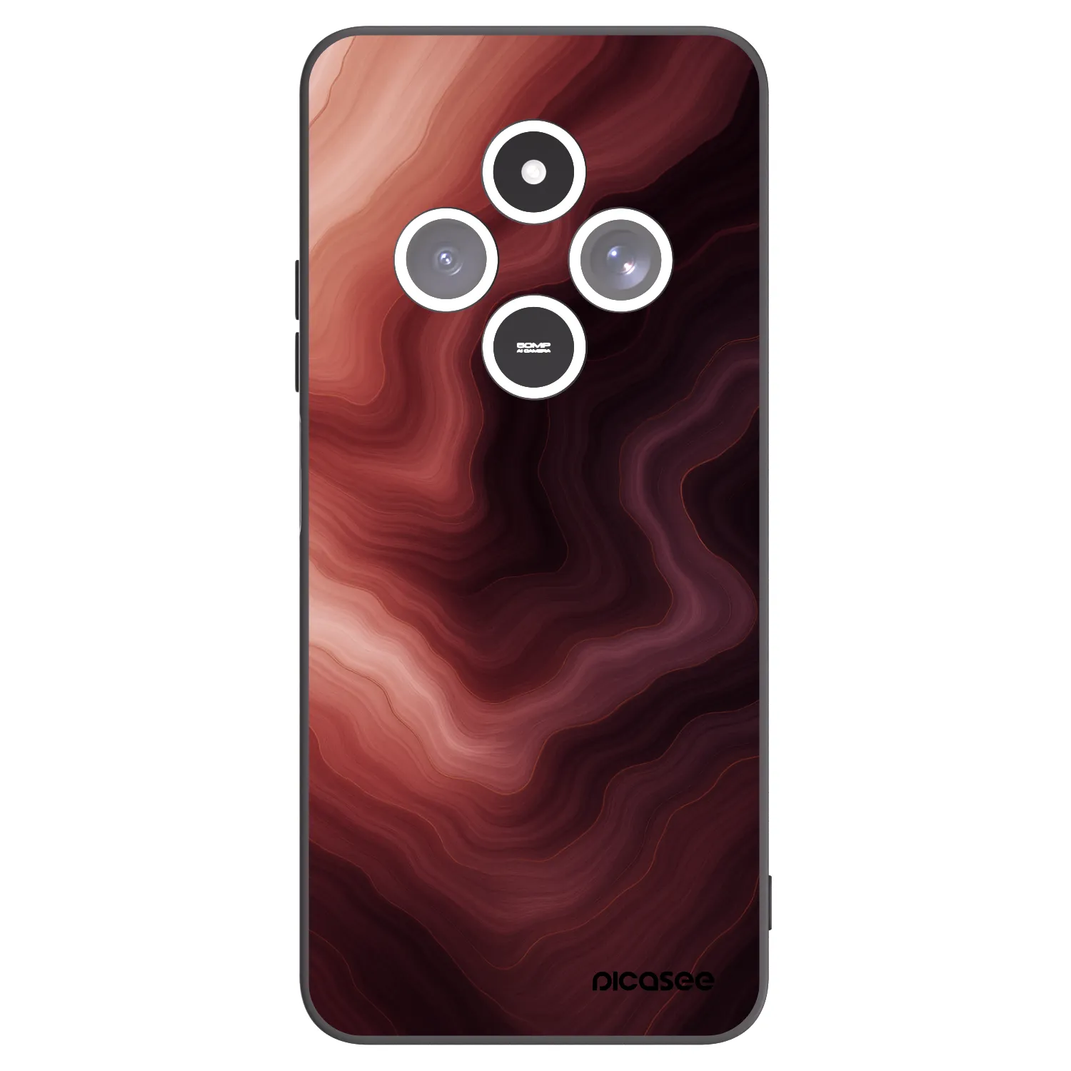 Picasee fekete szilikon tok az alábbi mobiltelefonokra Xiaomi Redmi 14C - Rouge