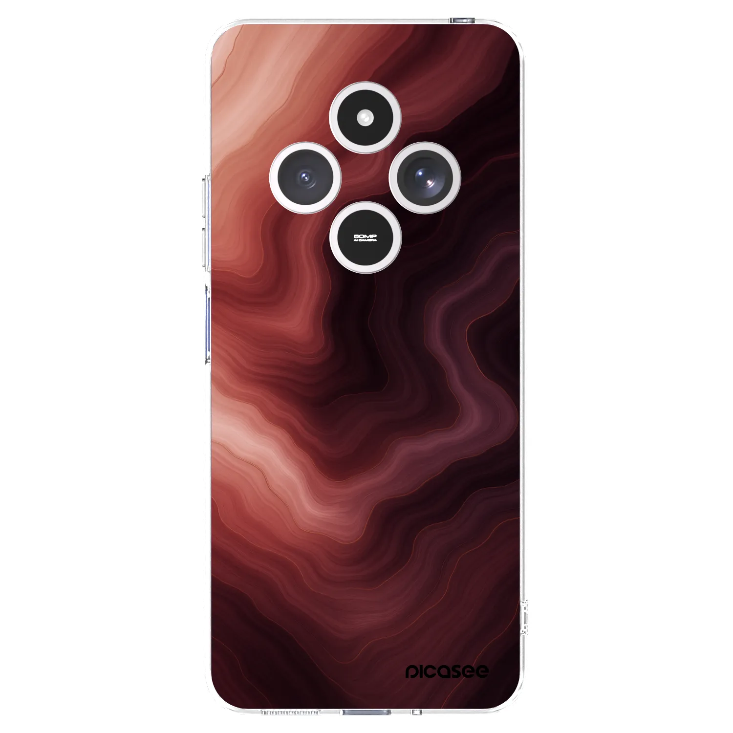 Picasee átlátszó szilikon tok az alábbi mobiltelefonokra Xiaomi Redmi 14C - Rouge