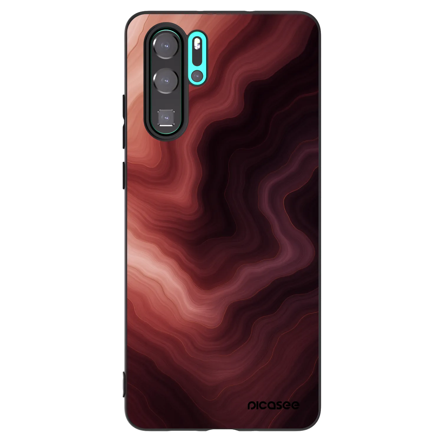 Picasee fekete szilikon tok az alábbi mobiltelefonokra Huawei P30 Pro - Rouge