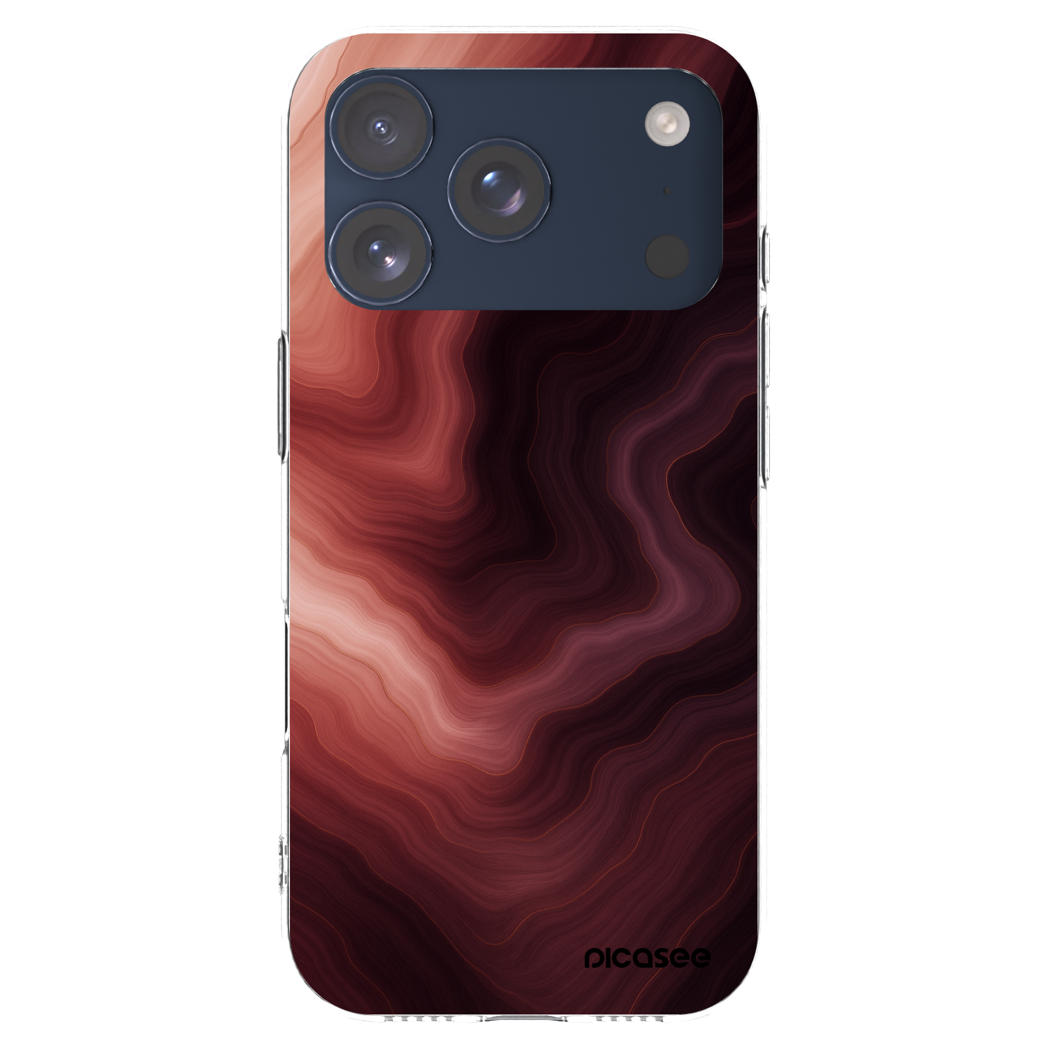Picasee átlátszó szilikon tok az alábbi mobiltelefonokra Apple iPhone 17 Pro - Rouge
