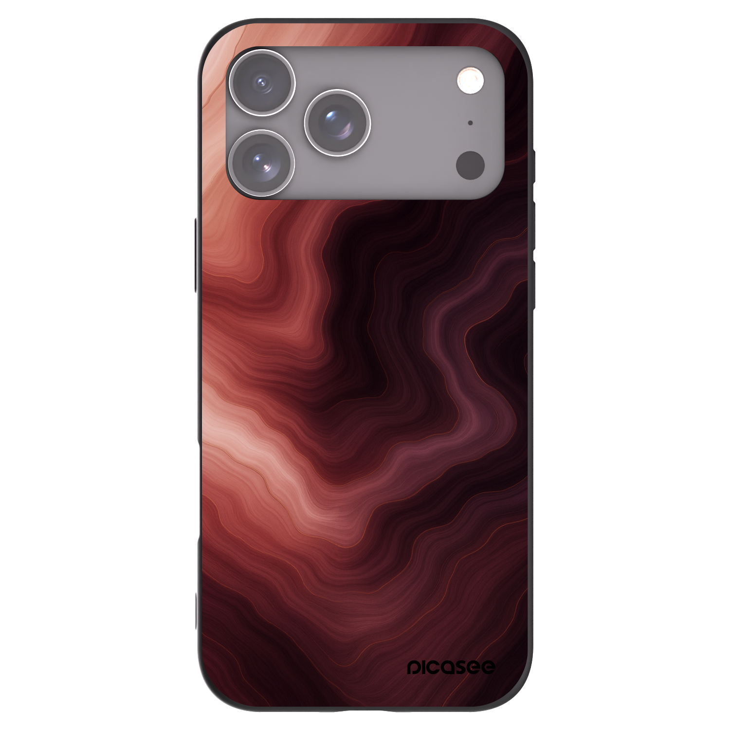 Picasee fekete szilikon tok az alábbi mobiltelefonokra Apple iPhone 17 Pro Max - Rouge
