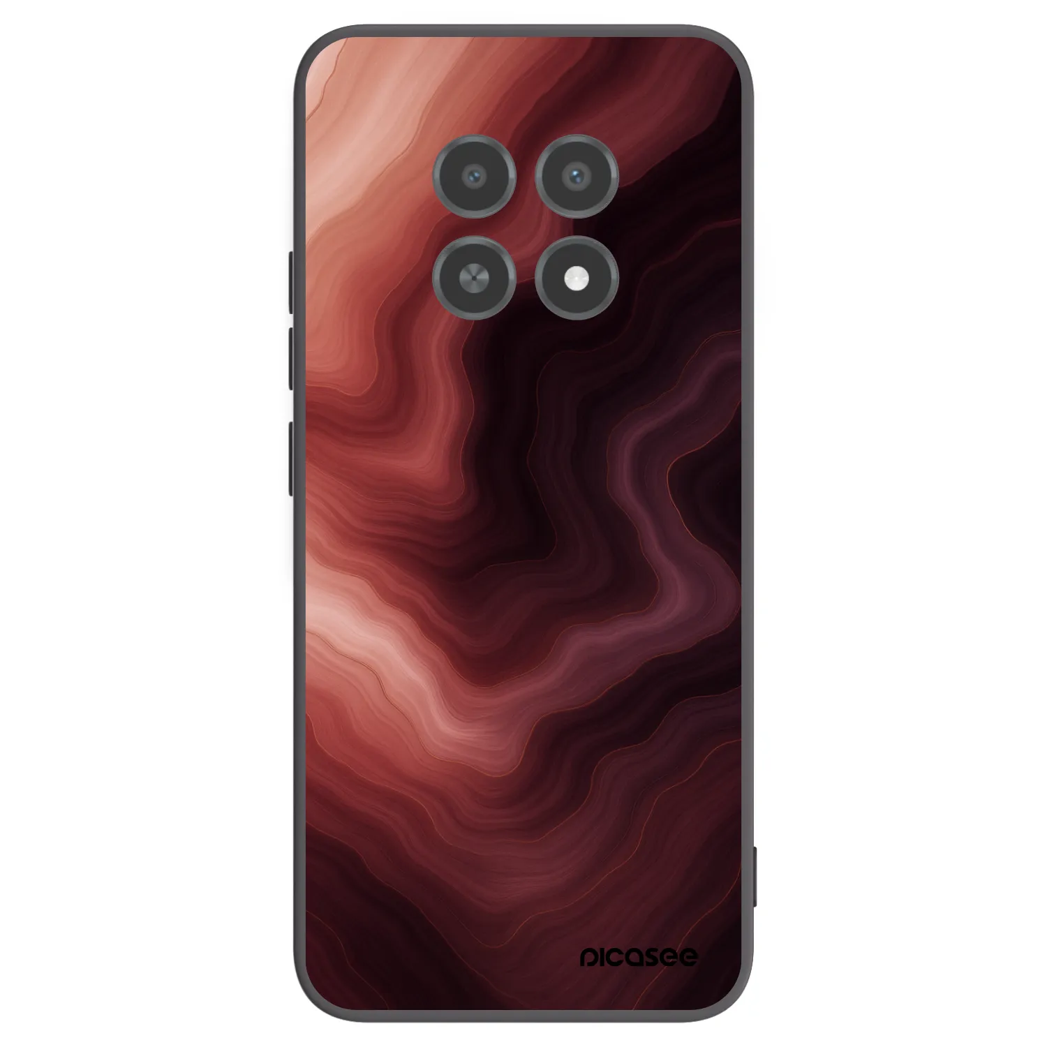 Picasee fekete szilikon tok az alábbi mobiltelefonokra Realme 12X - Rouge