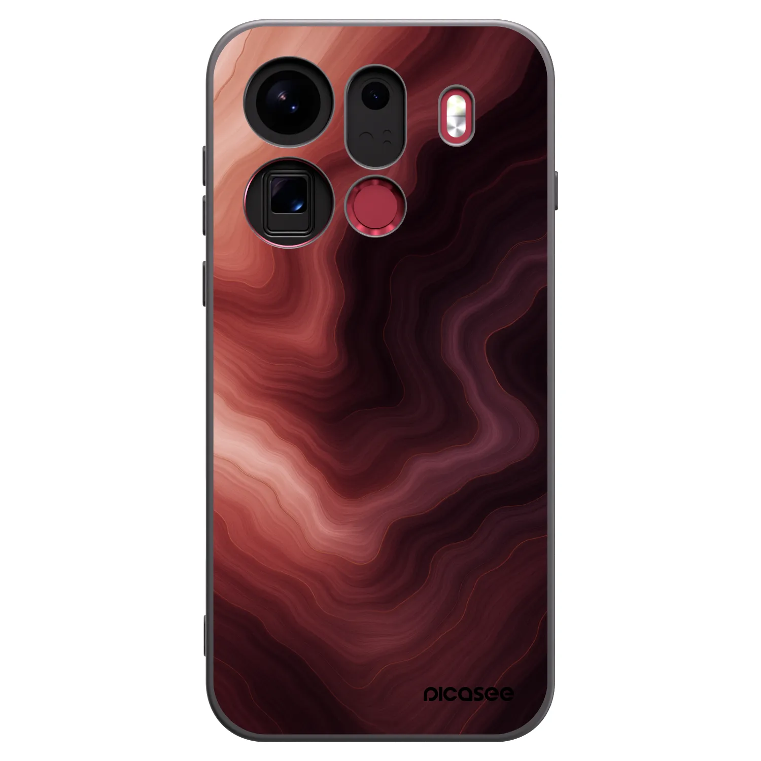 Picasee fekete szilikon tok az alábbi mobiltelefonokra OPPO Find X9 Pro - Rouge