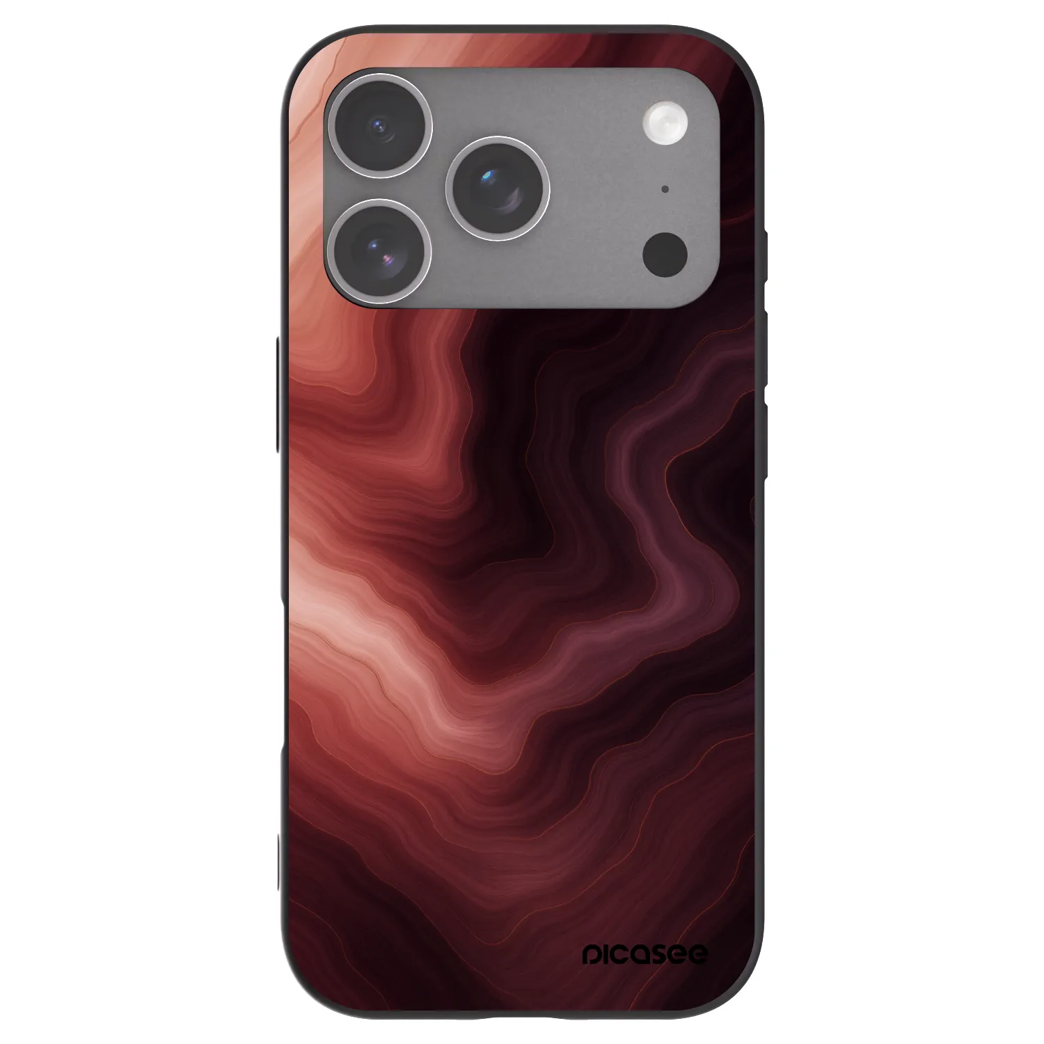 Picasee fekete szilikon tok az alábbi mobiltelefonokra Apple iPhone 18 Pro - Rouge