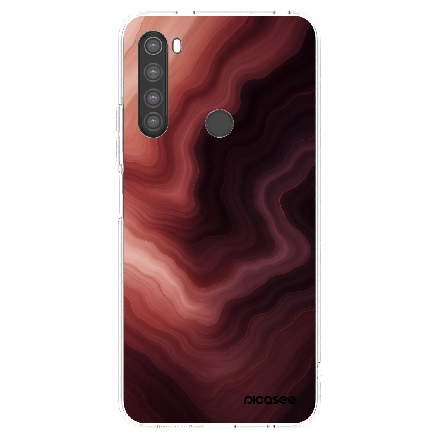 Picasee átlátszó szilikon tok az alábbi mobiltelefonokra Xiaomi Redmi Note 8 - Rouge