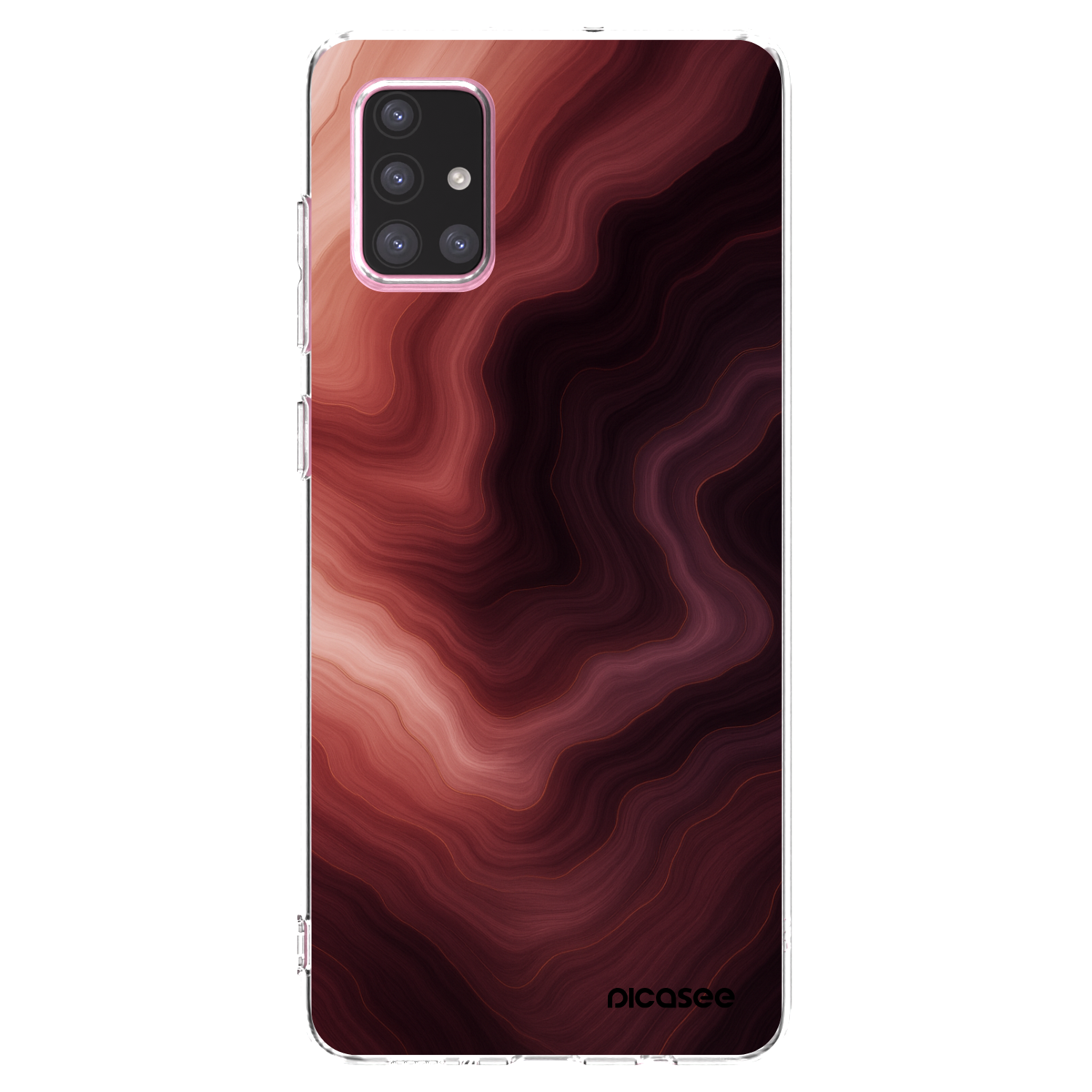 Picasee átlátszó szilikon tok az alábbi mobiltelefonokra Samsung Galaxy A71 A715F - Rouge