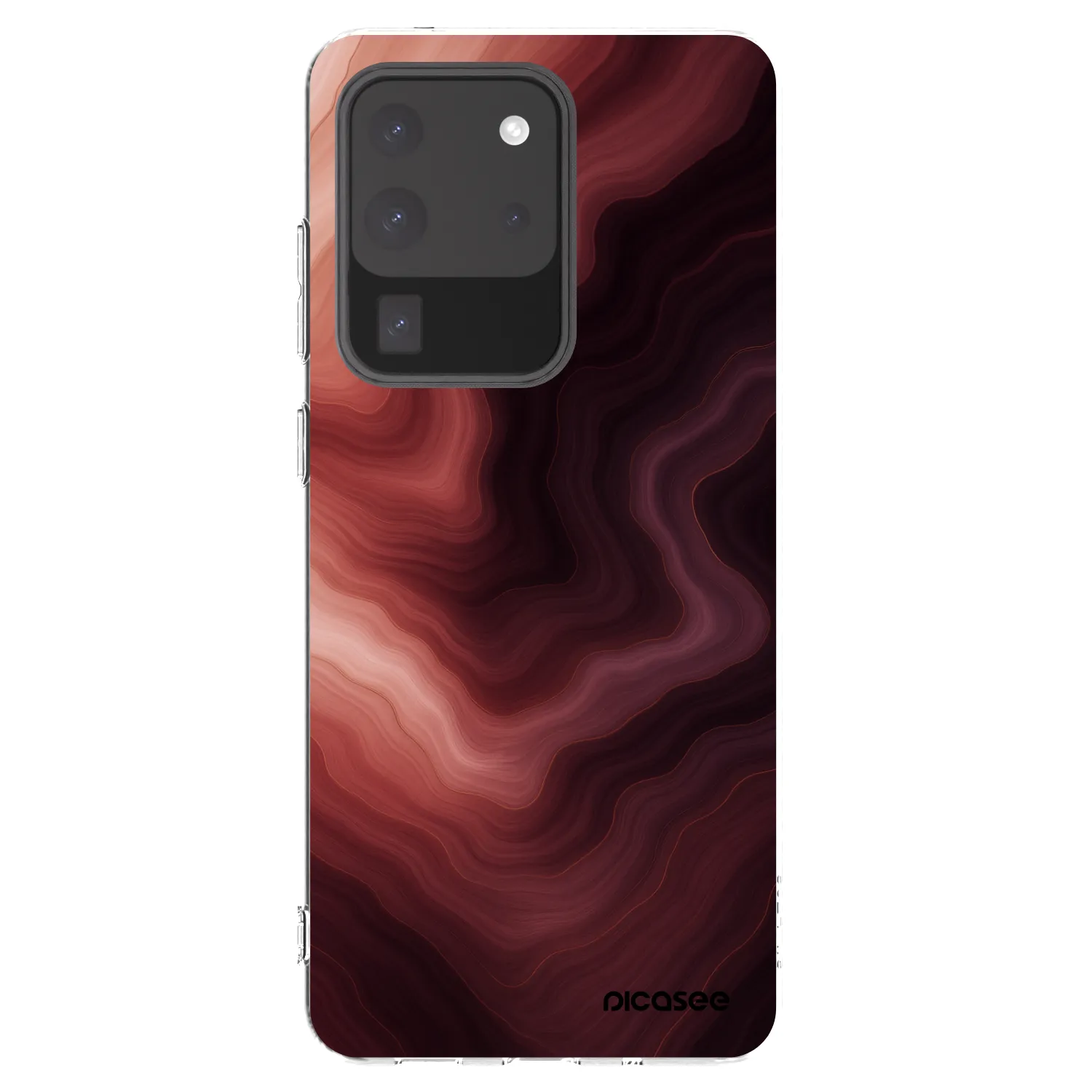 Picasee átlátszó szilikon tok az alábbi mobiltelefonokra Samsung Galaxy S20 Ultra 5G G988F - Rouge