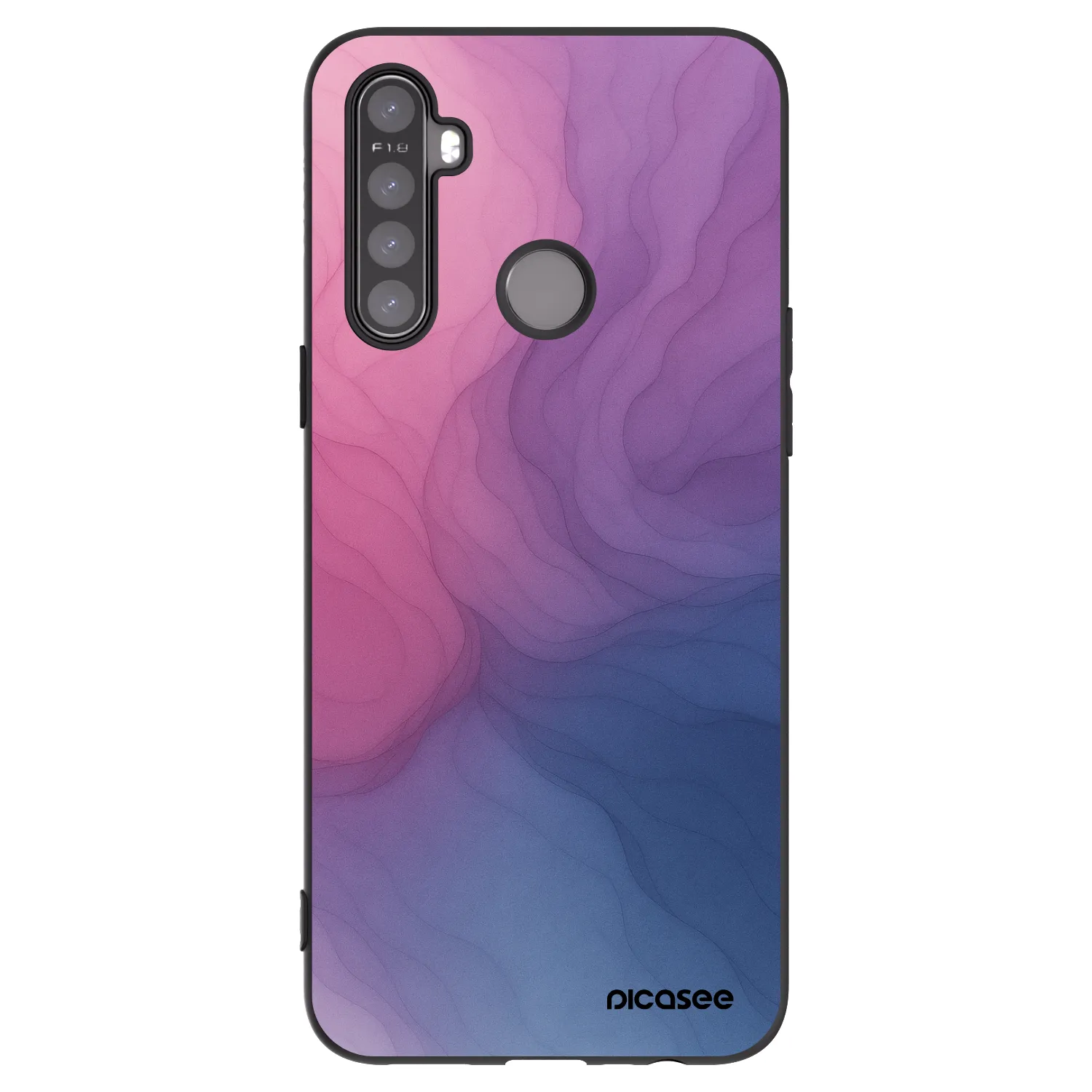 Picasee fekete szilikon tok az alábbi mobiltelefonokra Realme 6i - Silk