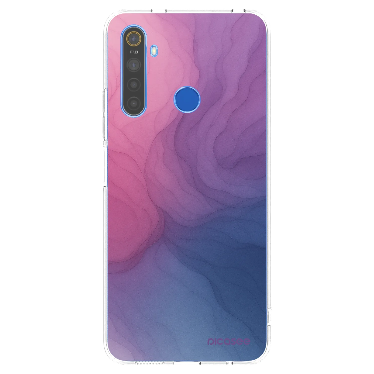 Picasee átlátszó szilikon tok az alábbi mobiltelefonokra Realme 5 - Silk