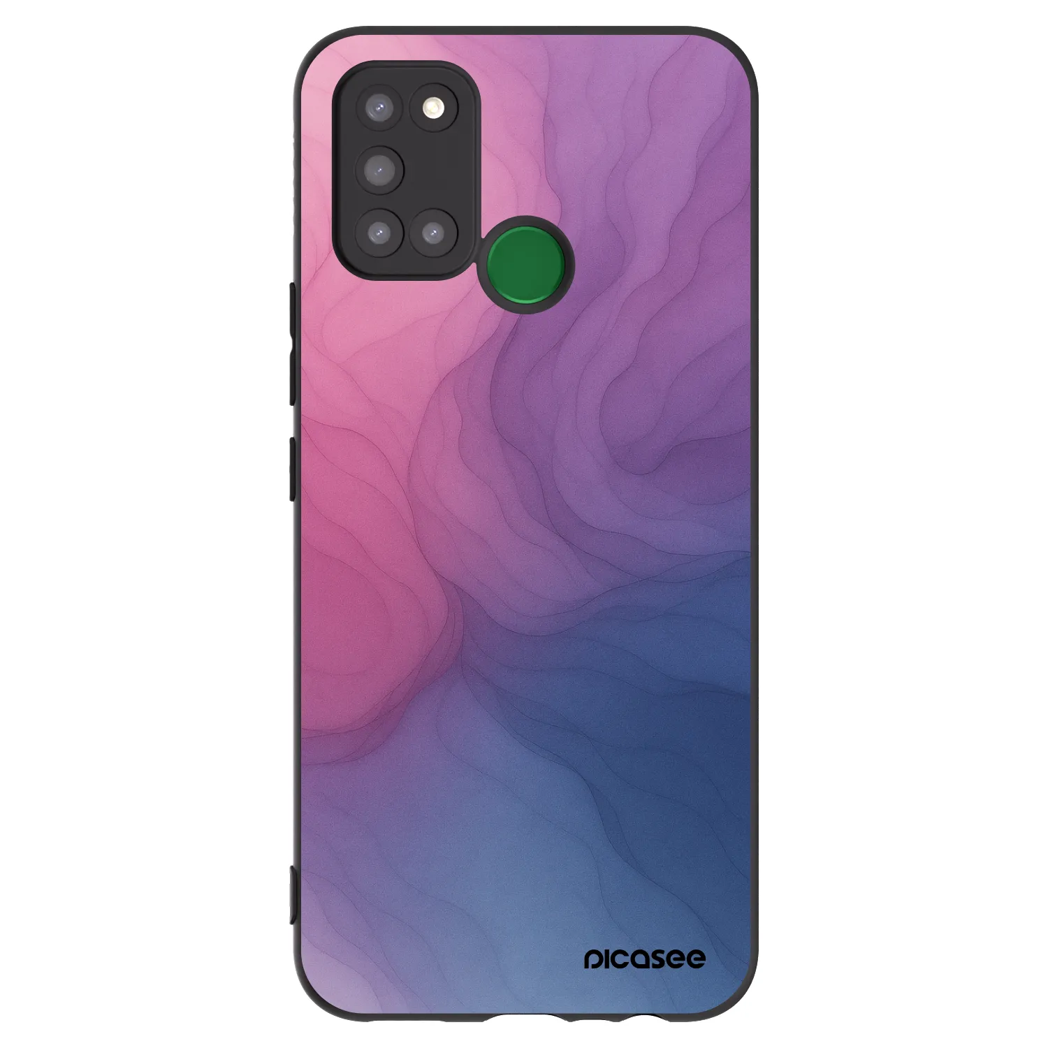 Picasee fekete szilikon tok az alábbi mobiltelefonokra Realme 7i - Silk
