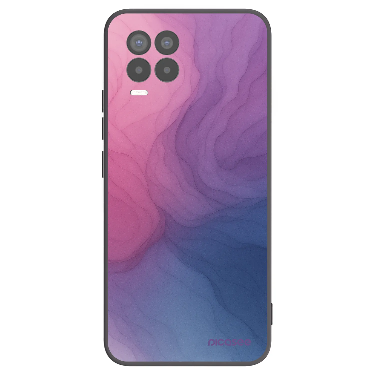Picasee fekete szilikon tok az alábbi mobiltelefonokra Realme 8 4G - Silk