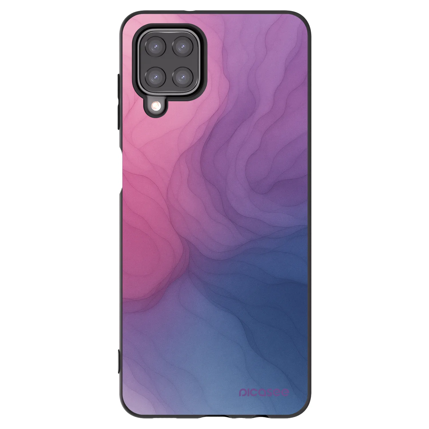 Picasee fekete szilikon tok az alábbi mobiltelefonokra Samsung Galaxy M12 M127F - Silk